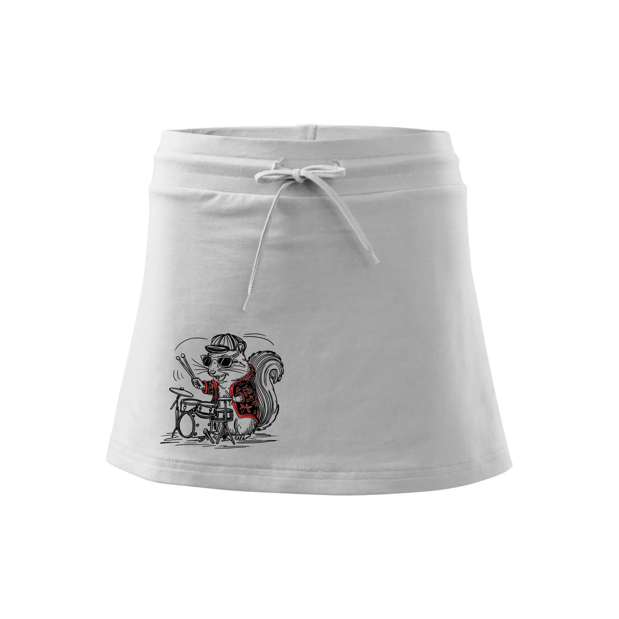 Squirrel playing drums