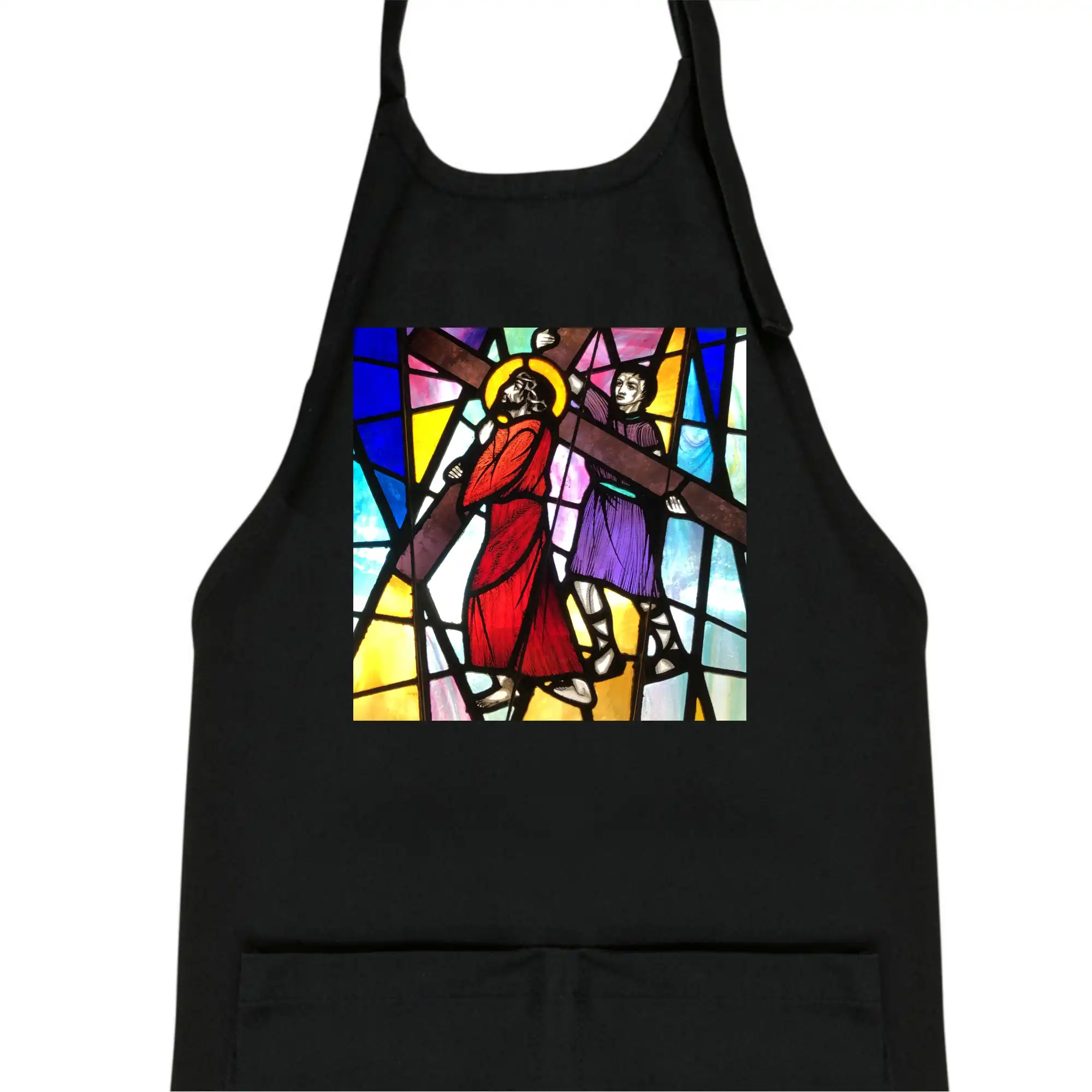 Vitráž - Ježíš a kříž