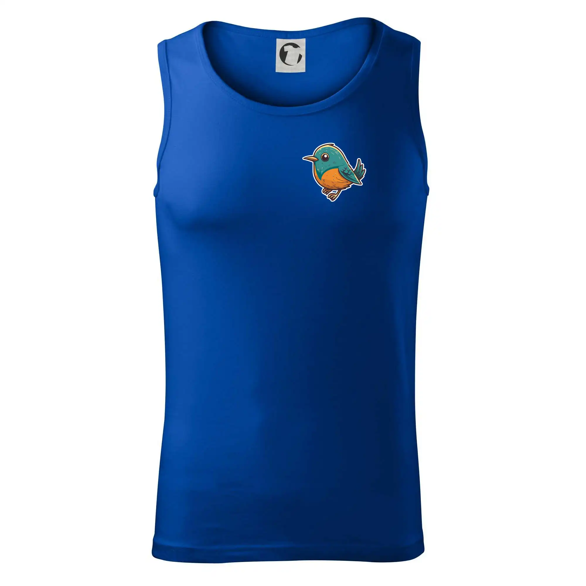 Ptáček kreslený na prsu