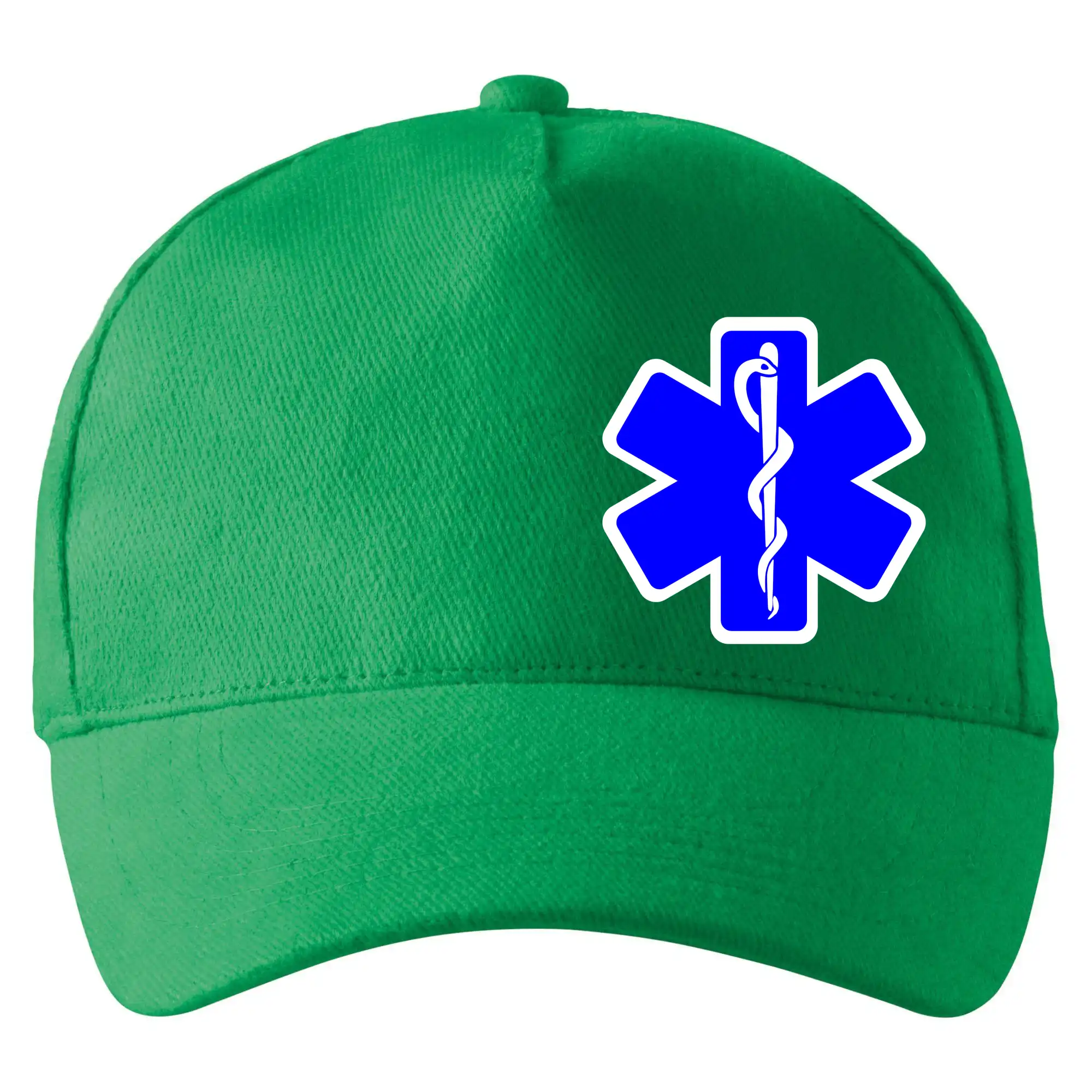 Tričká a mikiny pre záchranárov a lekárov - Kvalitné oblečenie pre zdravotníkov - Rescue - Hviezda na prsníku + nápis na chrbte - Šiltovka so zahnutým šiltom a mosaznou sponou