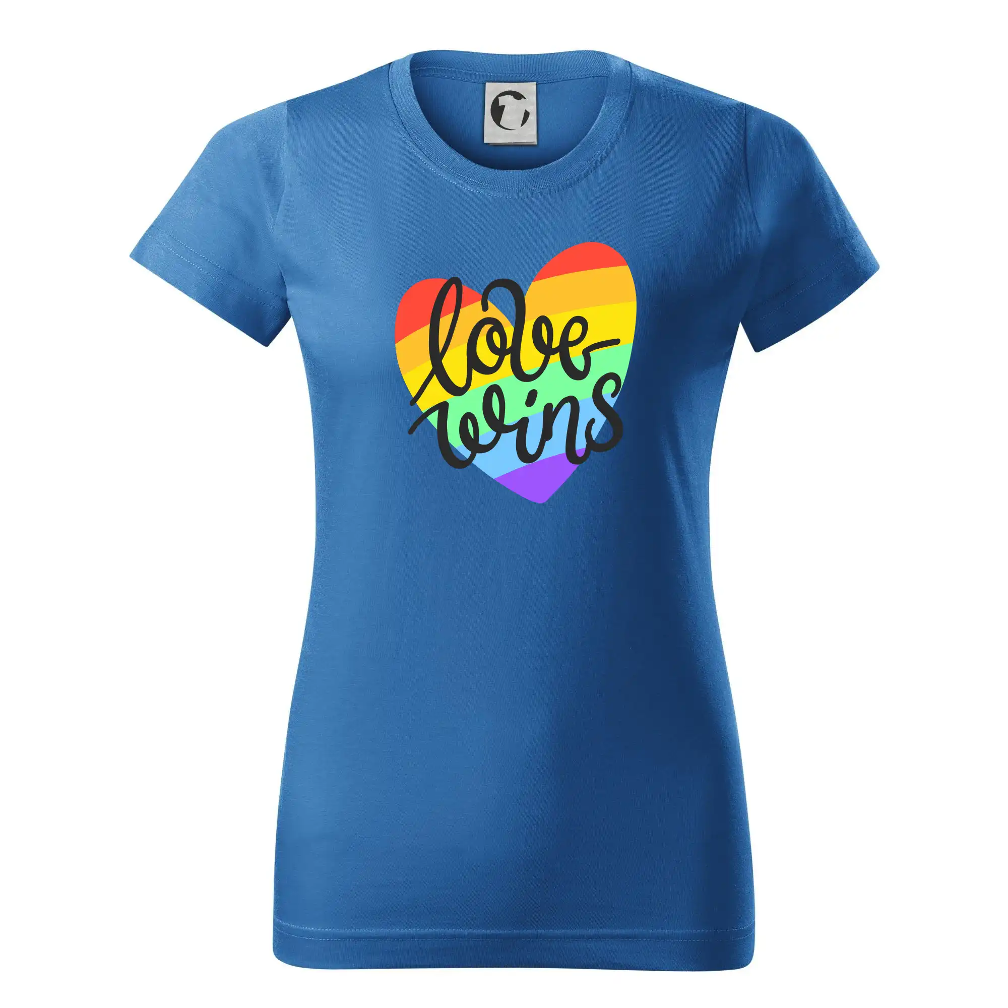 Tričká pre LGBT a Queer komunitu - Love wins srdce - Dámske tričko basic - ľahko voľnejšie a dlhšie