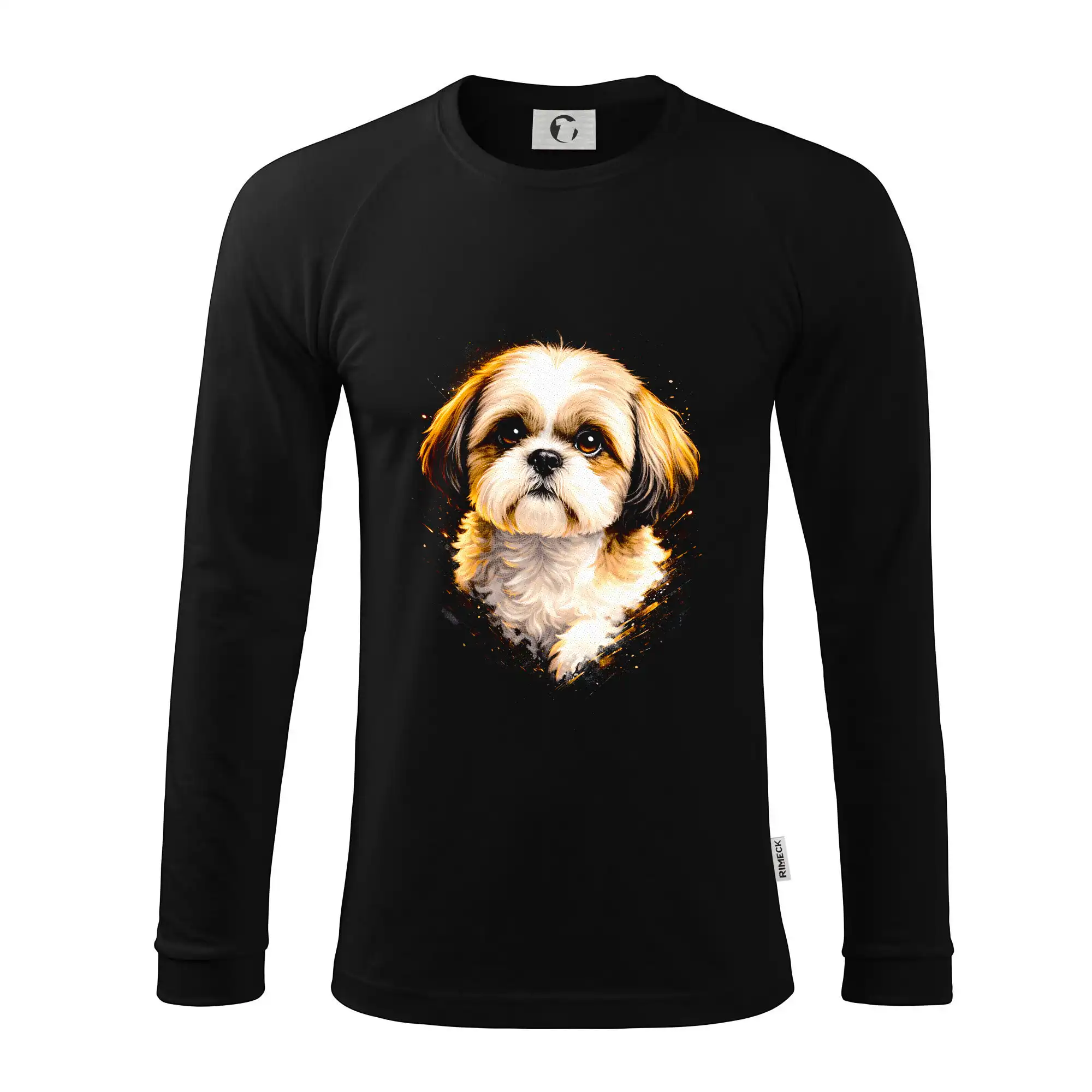 Ostatné psie plemená - Obrázok poltón Shih-tzu - Pánske tričko s dlhým rukávom LS130