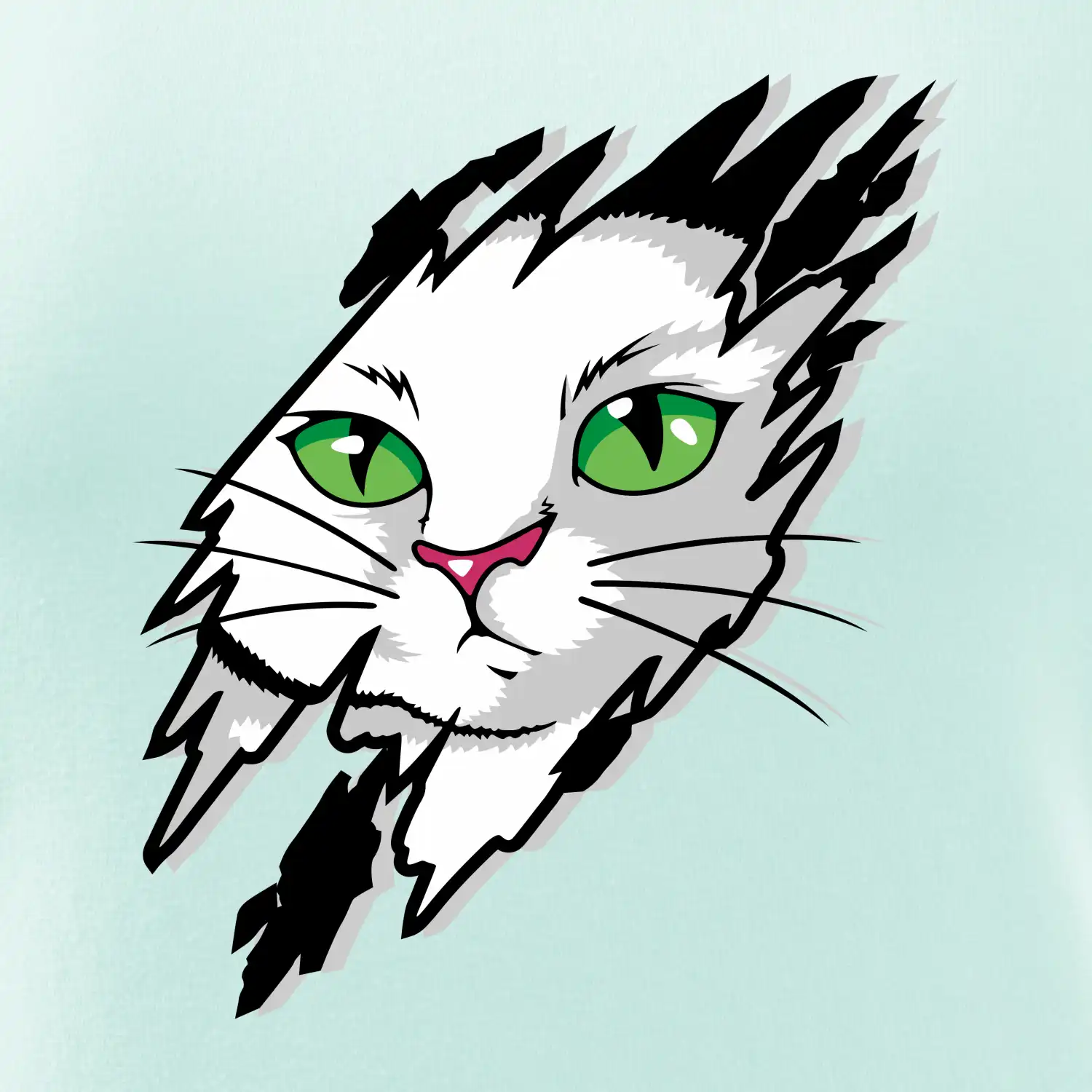 Kočka v roztrženém triku