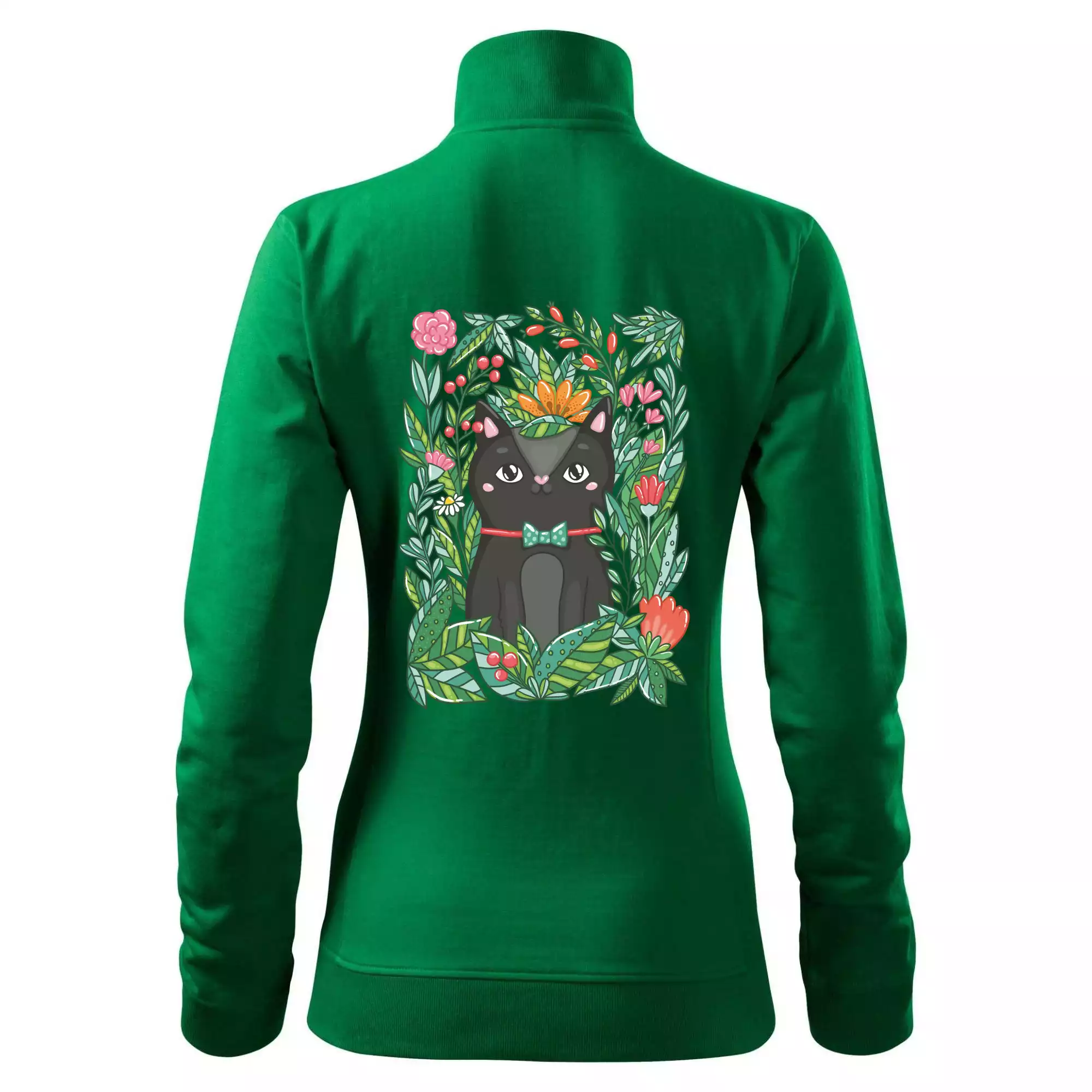 Kočka s květy malovaná