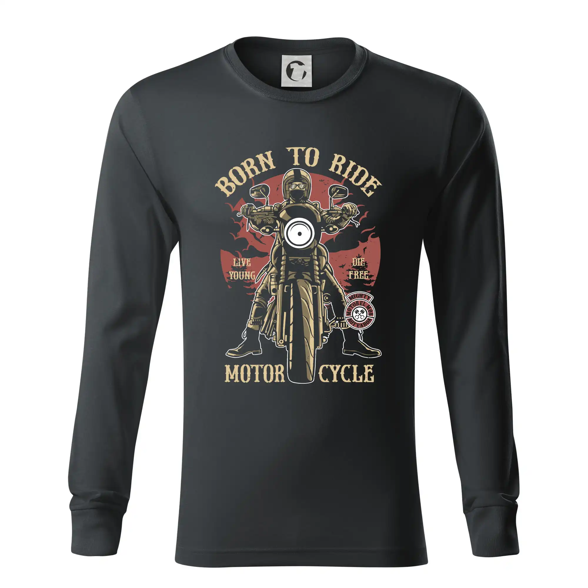 Tričká pre motorkárov¨ - Born To Ride - motor cycle - Tričko s dlhým rukávom LS R05