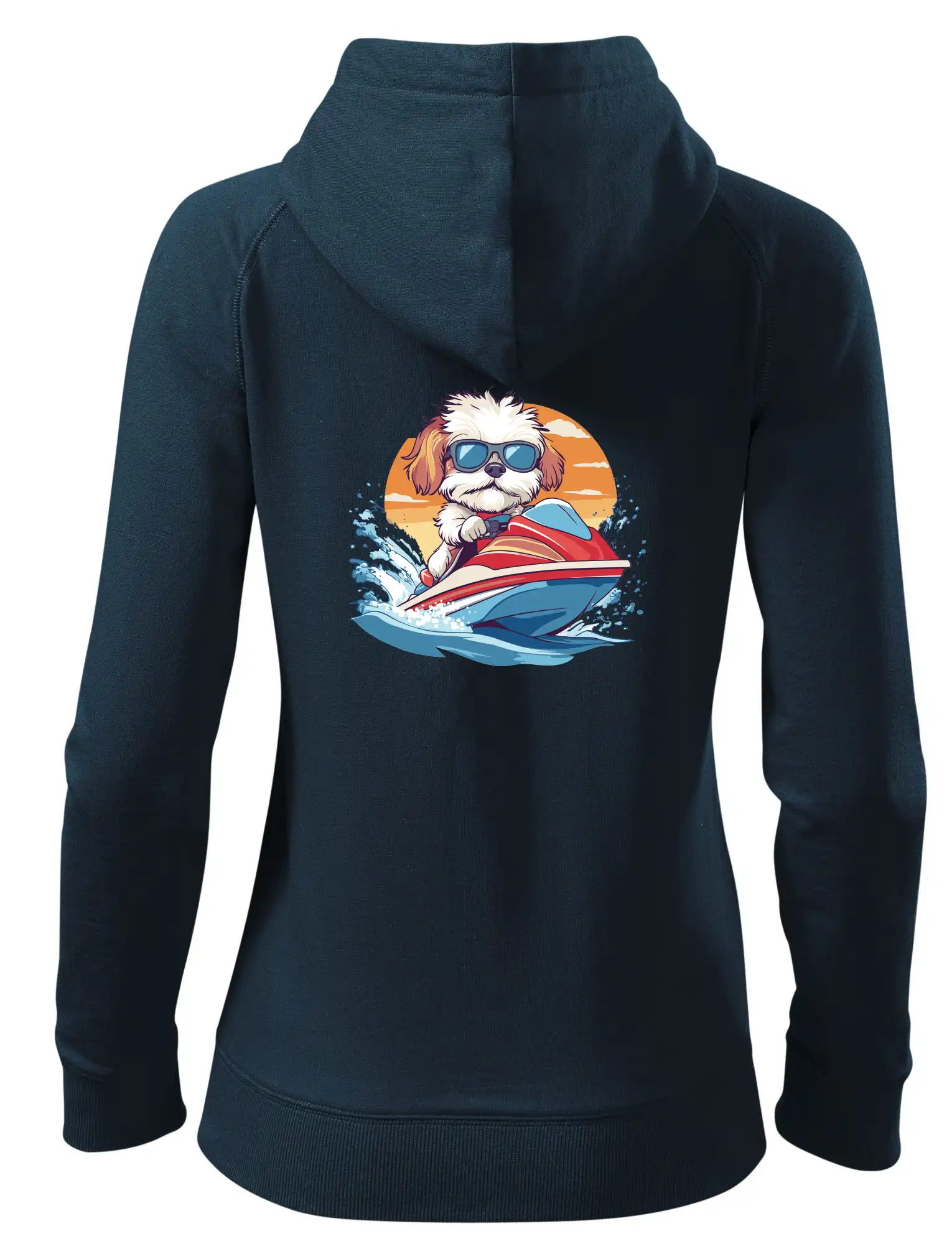 Bišonek na vodním skútru