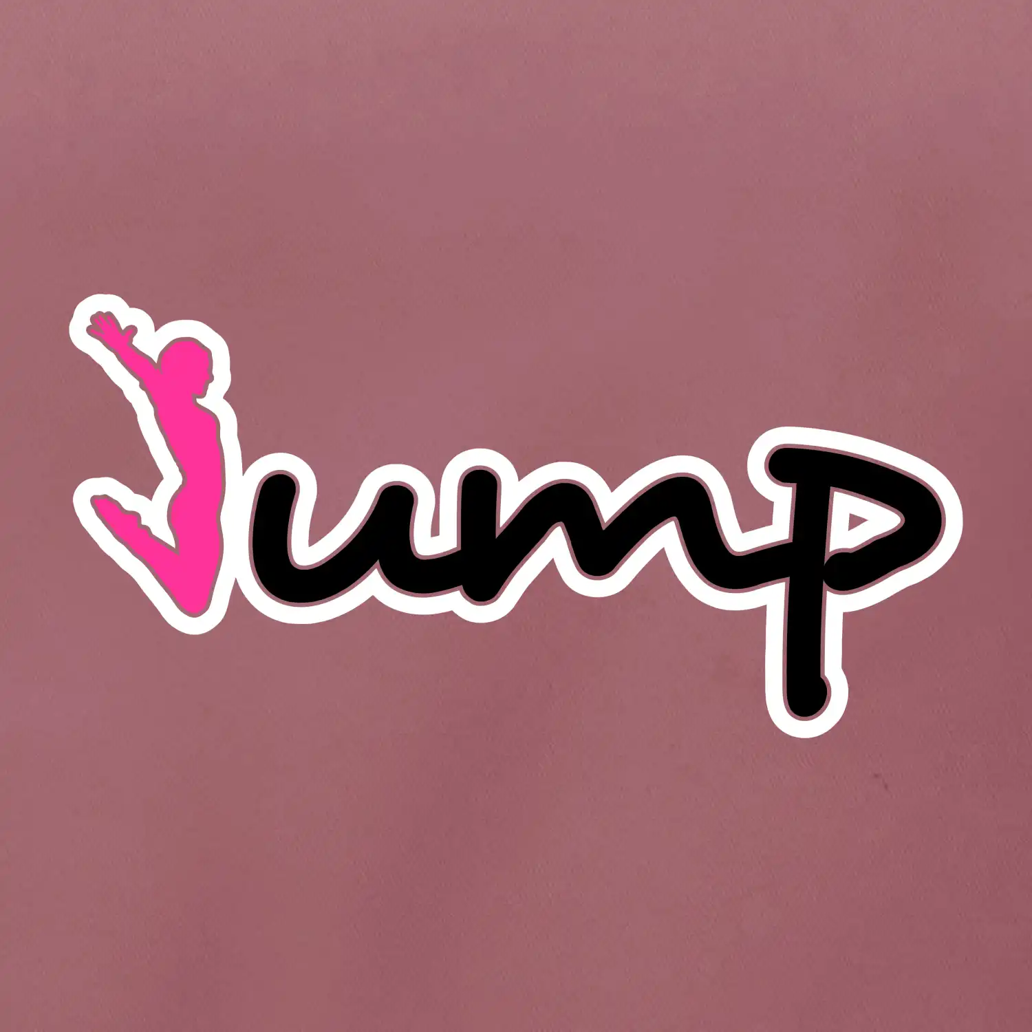 Jump - nápis a panáček