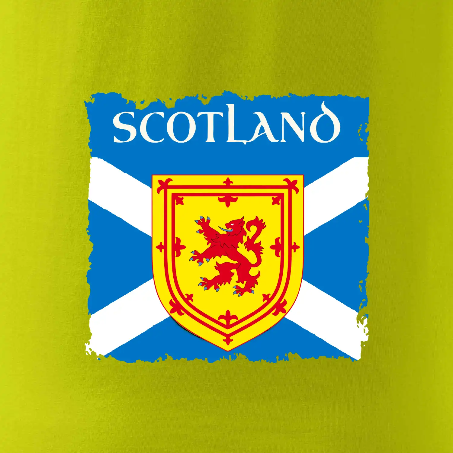 Skotská vlajka s erbem lva