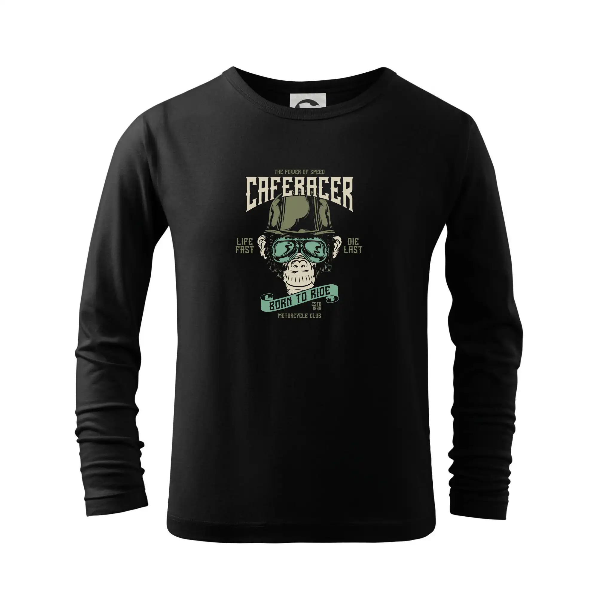 Chopper triko - Caferacer club moto - Tričko detské Long Sleeve