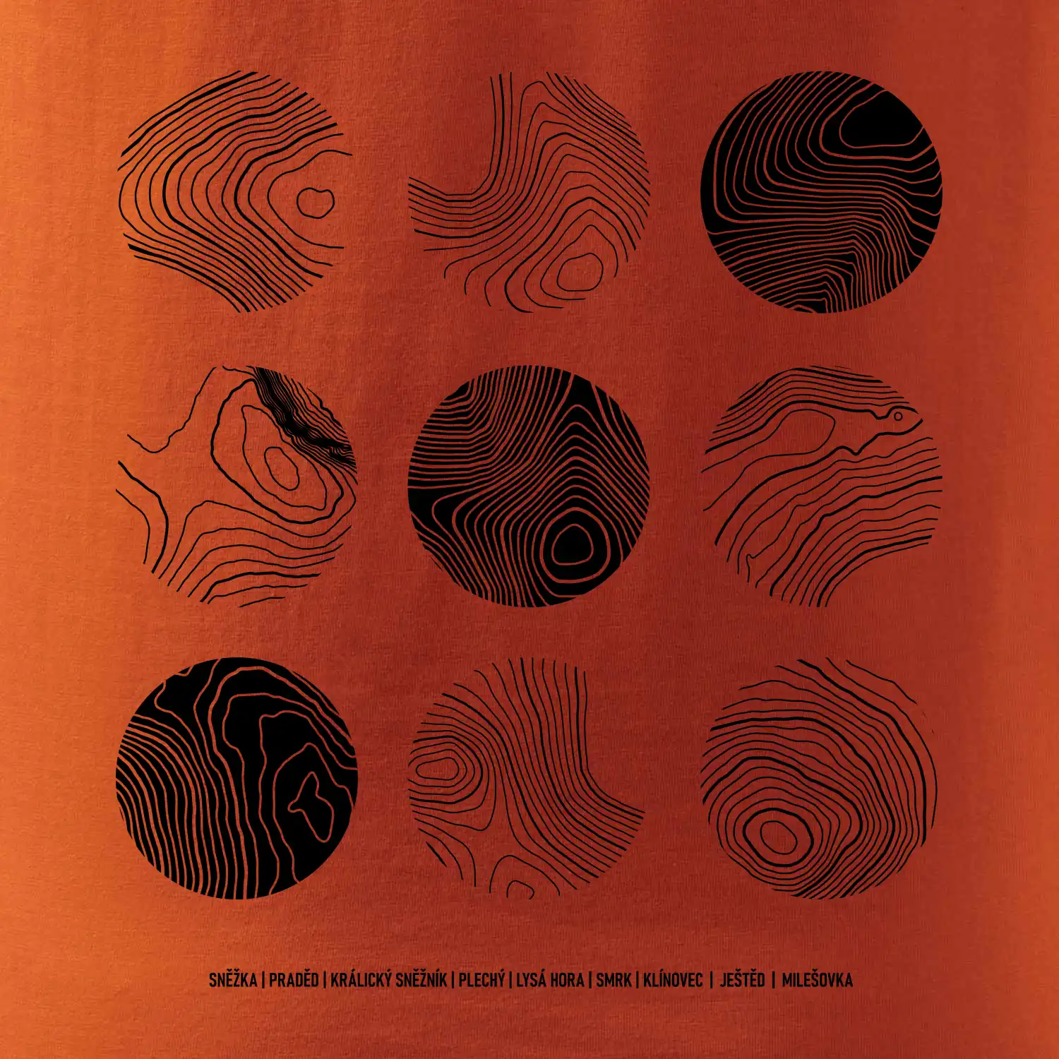 Vrstevnice nejvyšších Českých hor