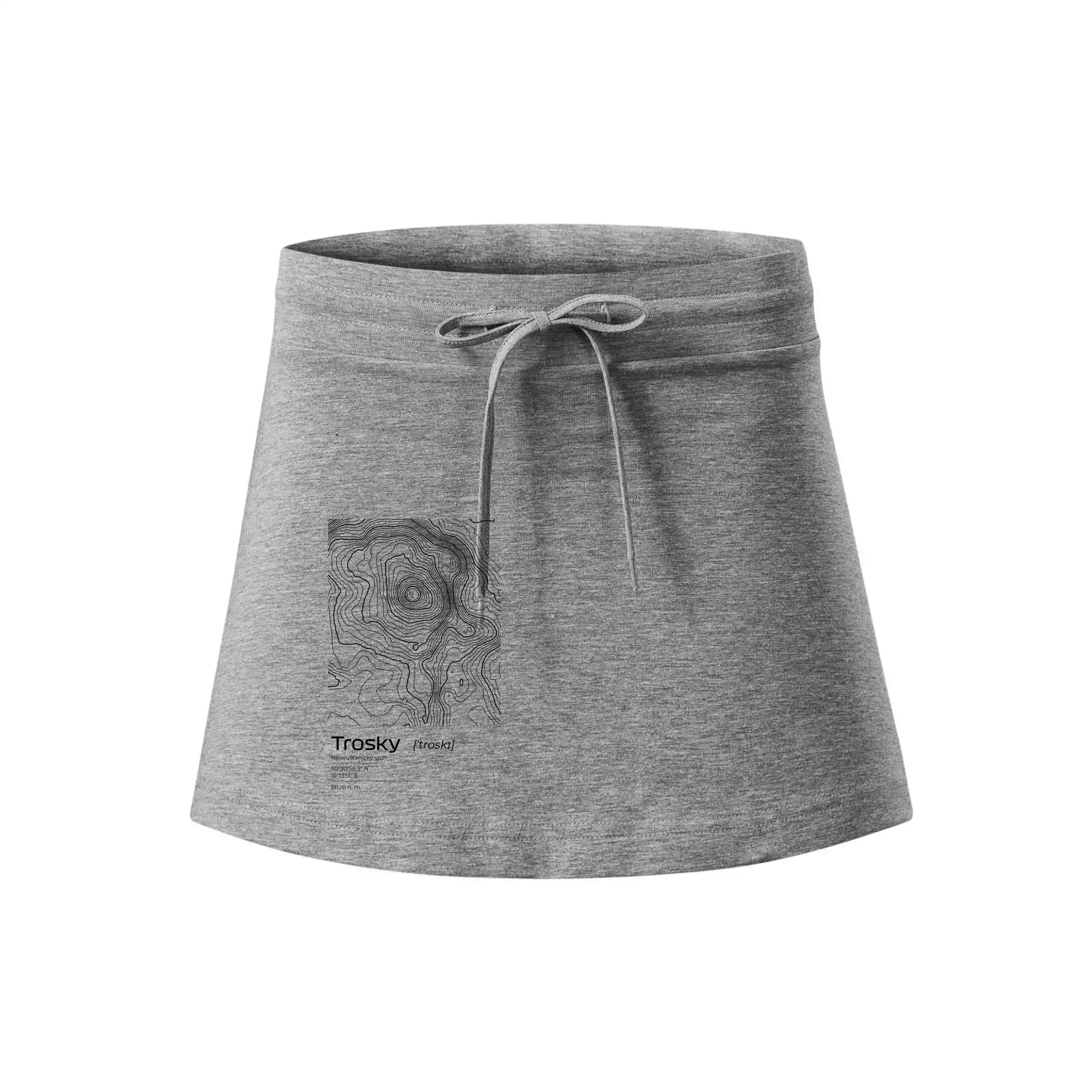 Trosky - vrstevnice v obdélníku