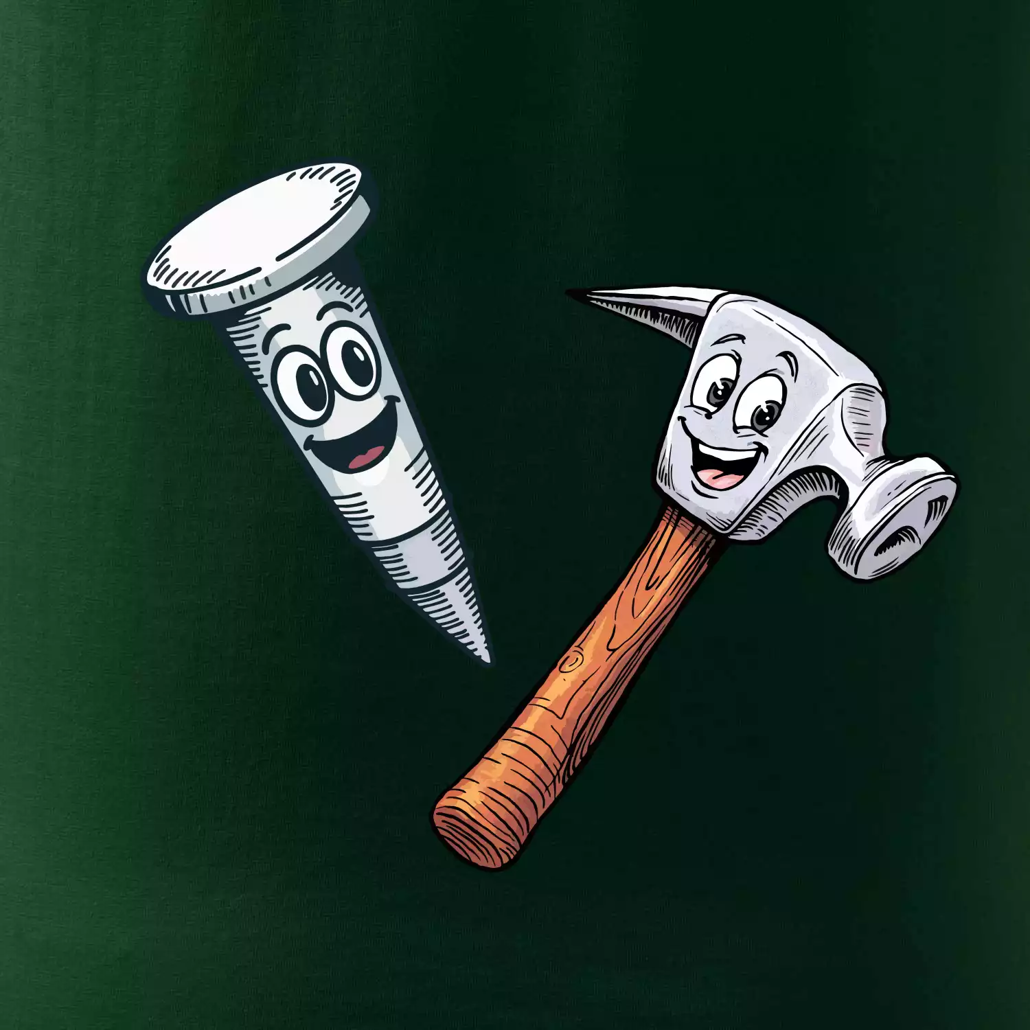 Parové triko - Kladivo a hřebík