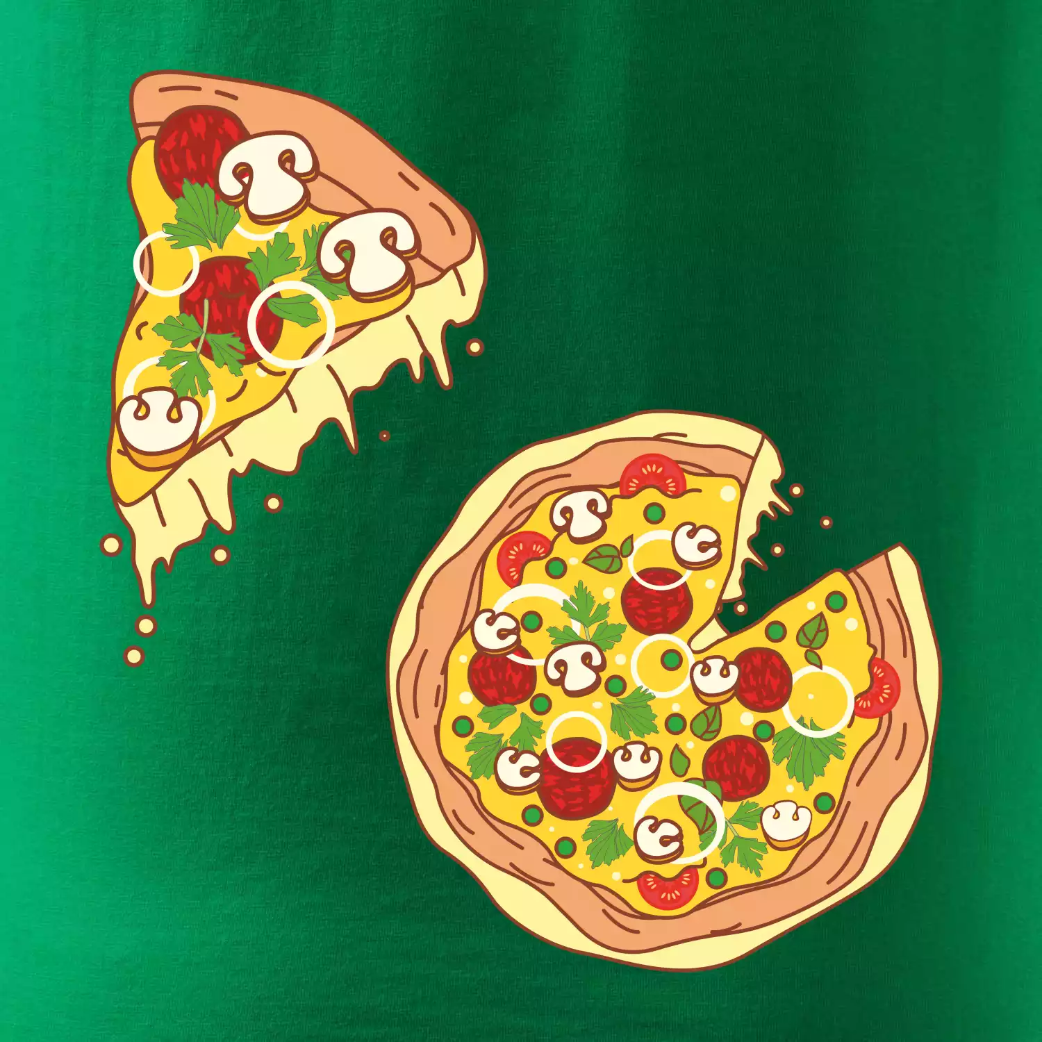 Pizza + Pizza kousek