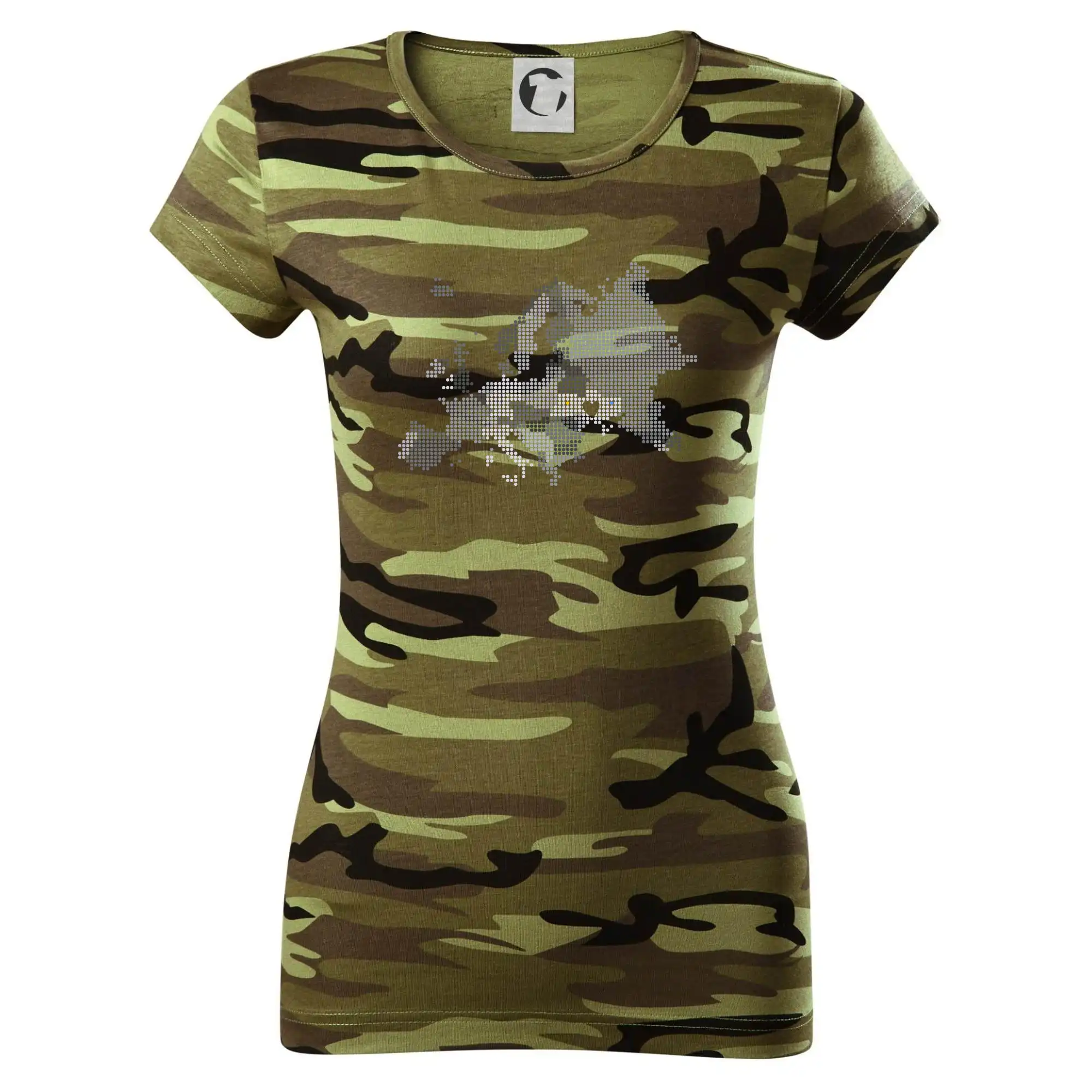 Mapa Evropy - srdce v Ukrajině