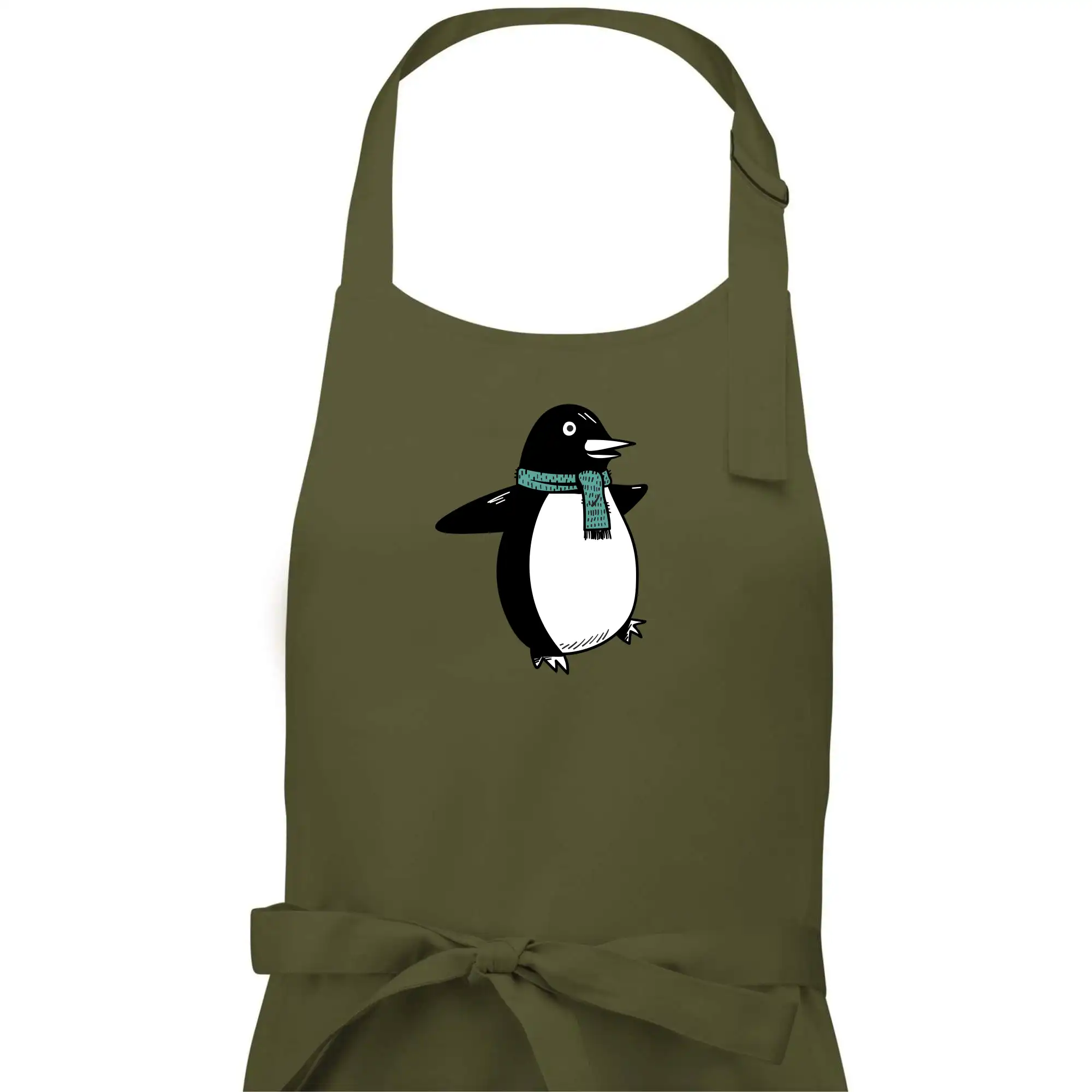 Tučňák se zelenou šálou