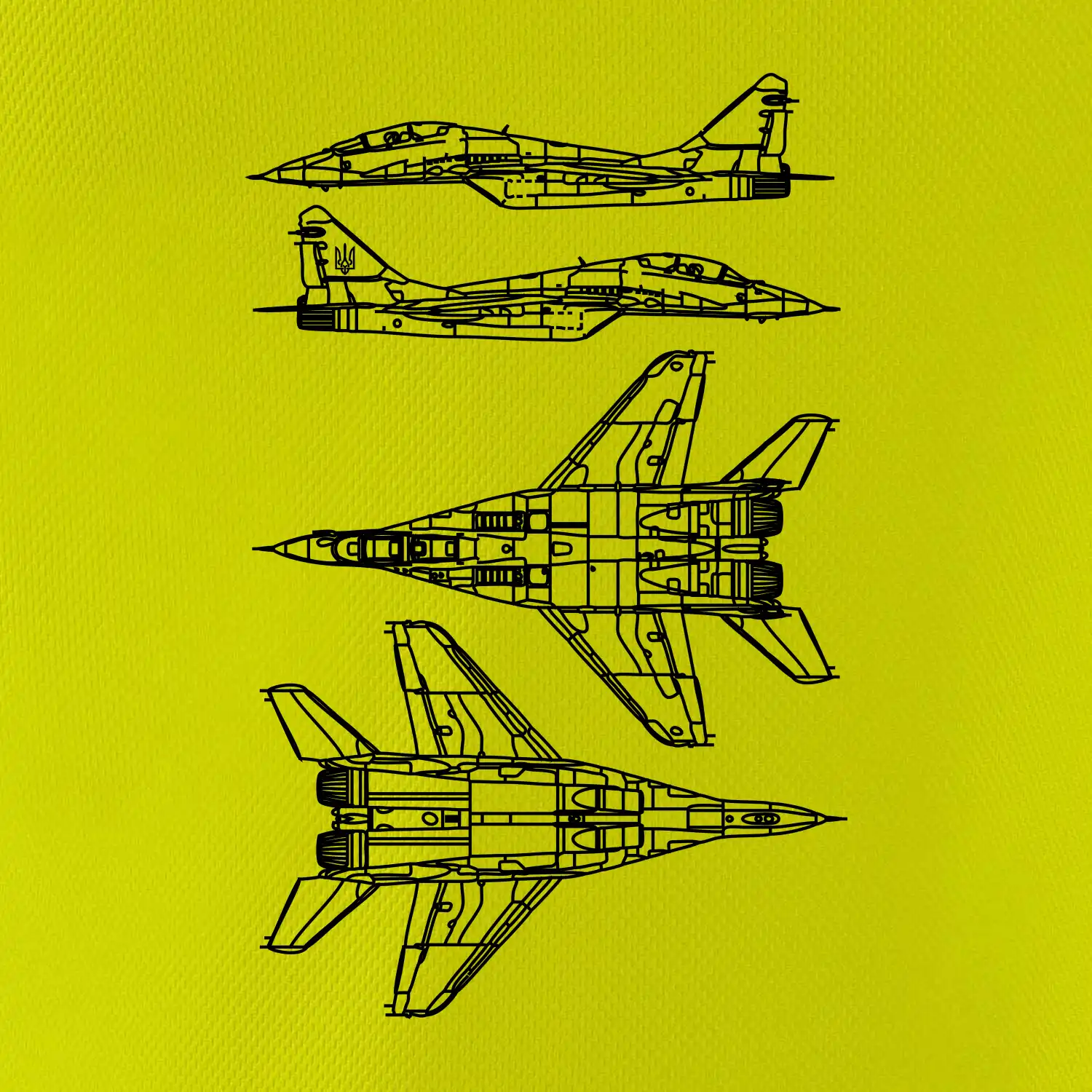 Mig 29 Fulcrum - obrys