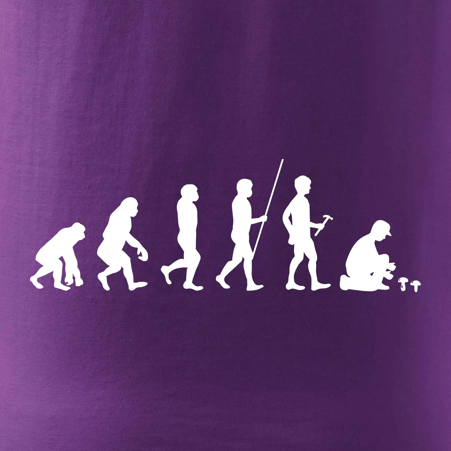 Evoluce houbař muž