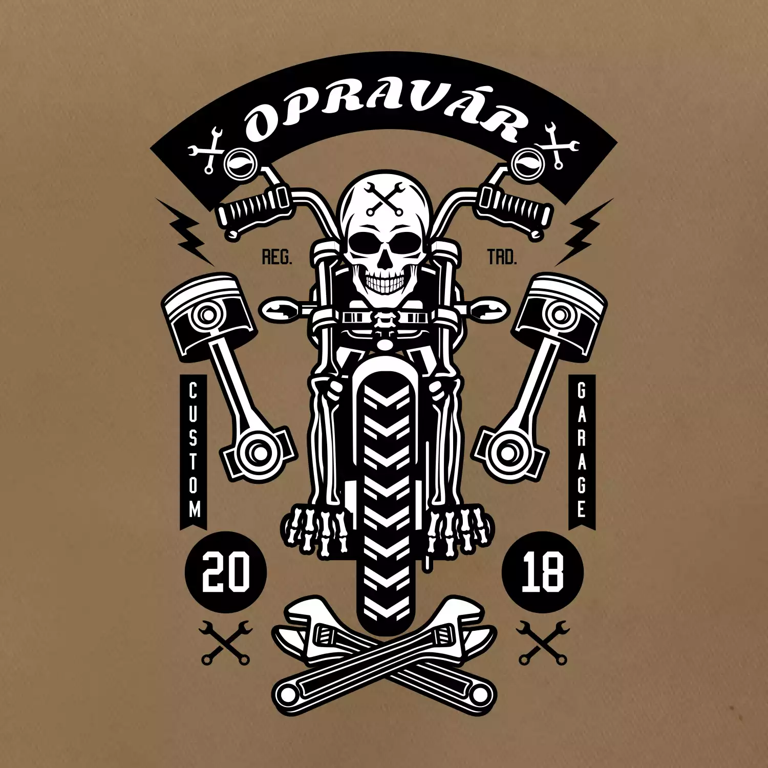 Motorkár  lebka opravár