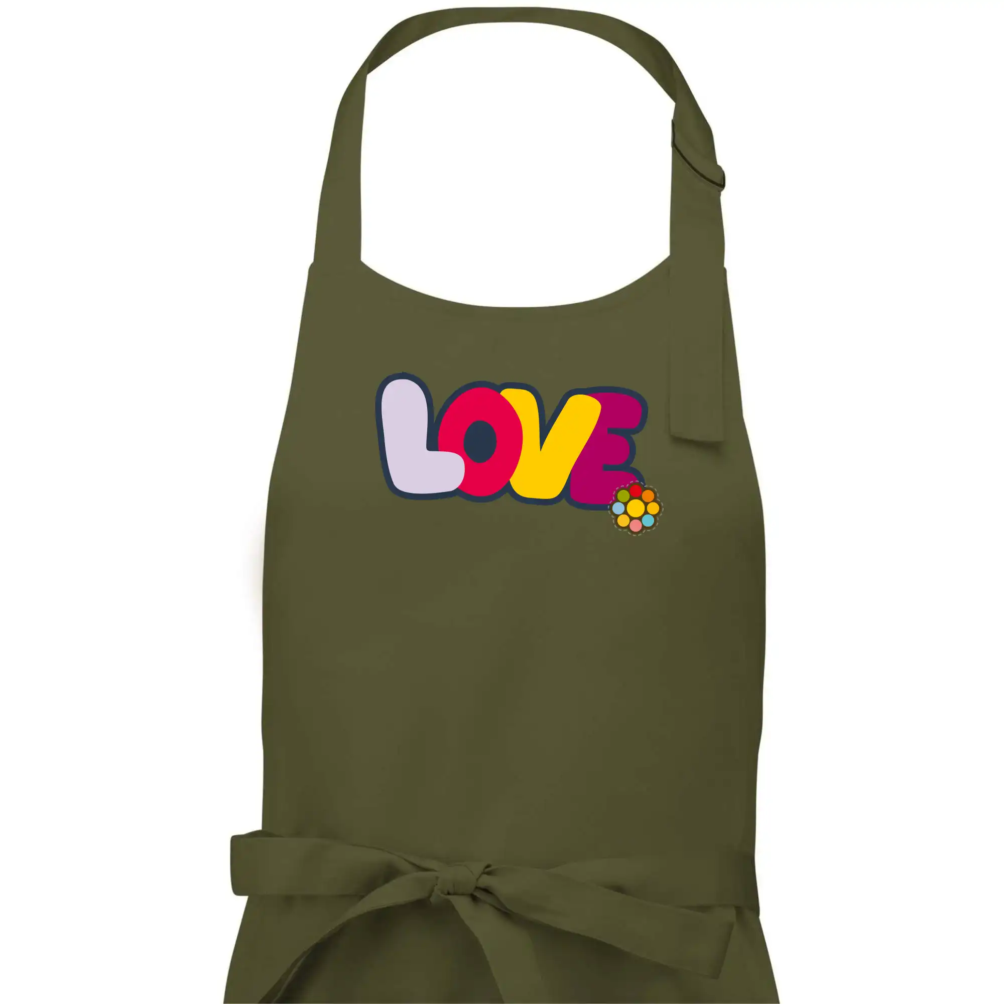 Love nápis s květinou