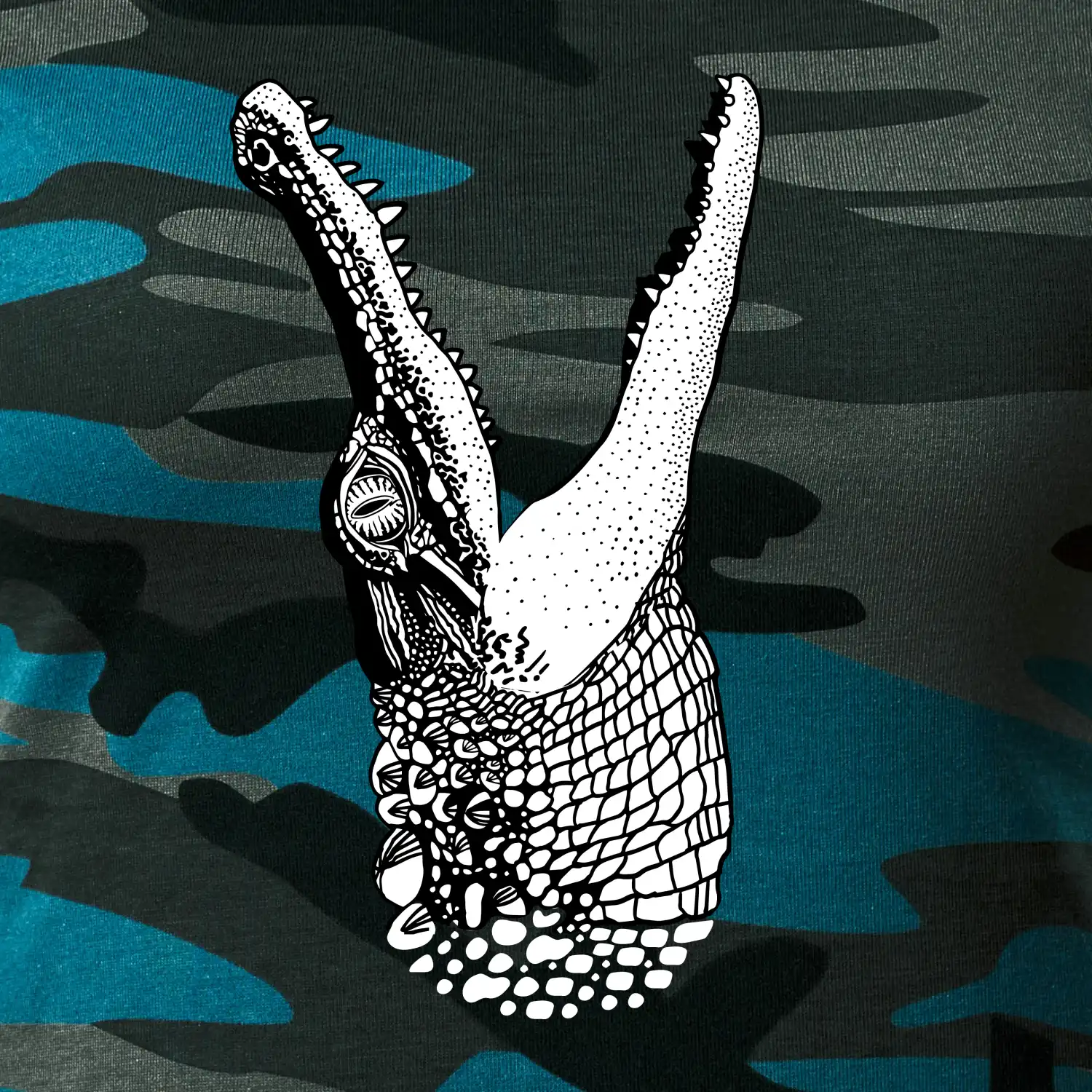 Krokodýl kreslený (Pecka design)