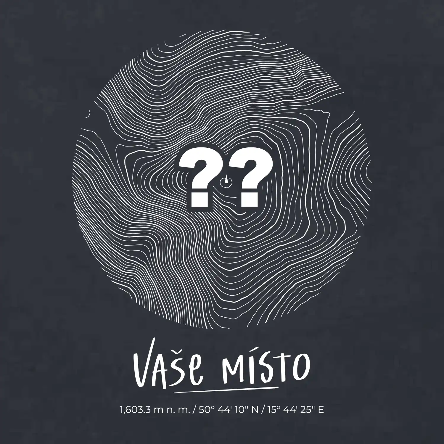 Vaše místo - vrstevnice v kruhu