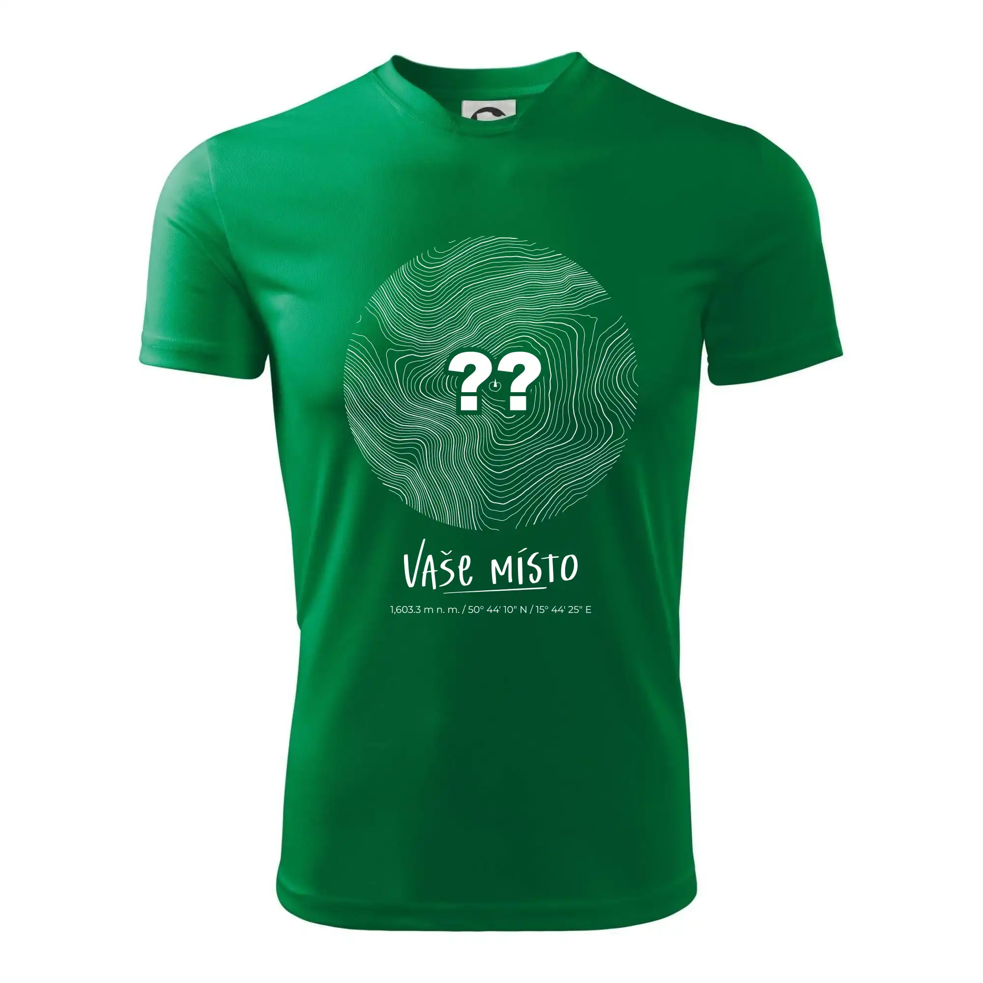 Vaše místo - vrstevnice v kruhu