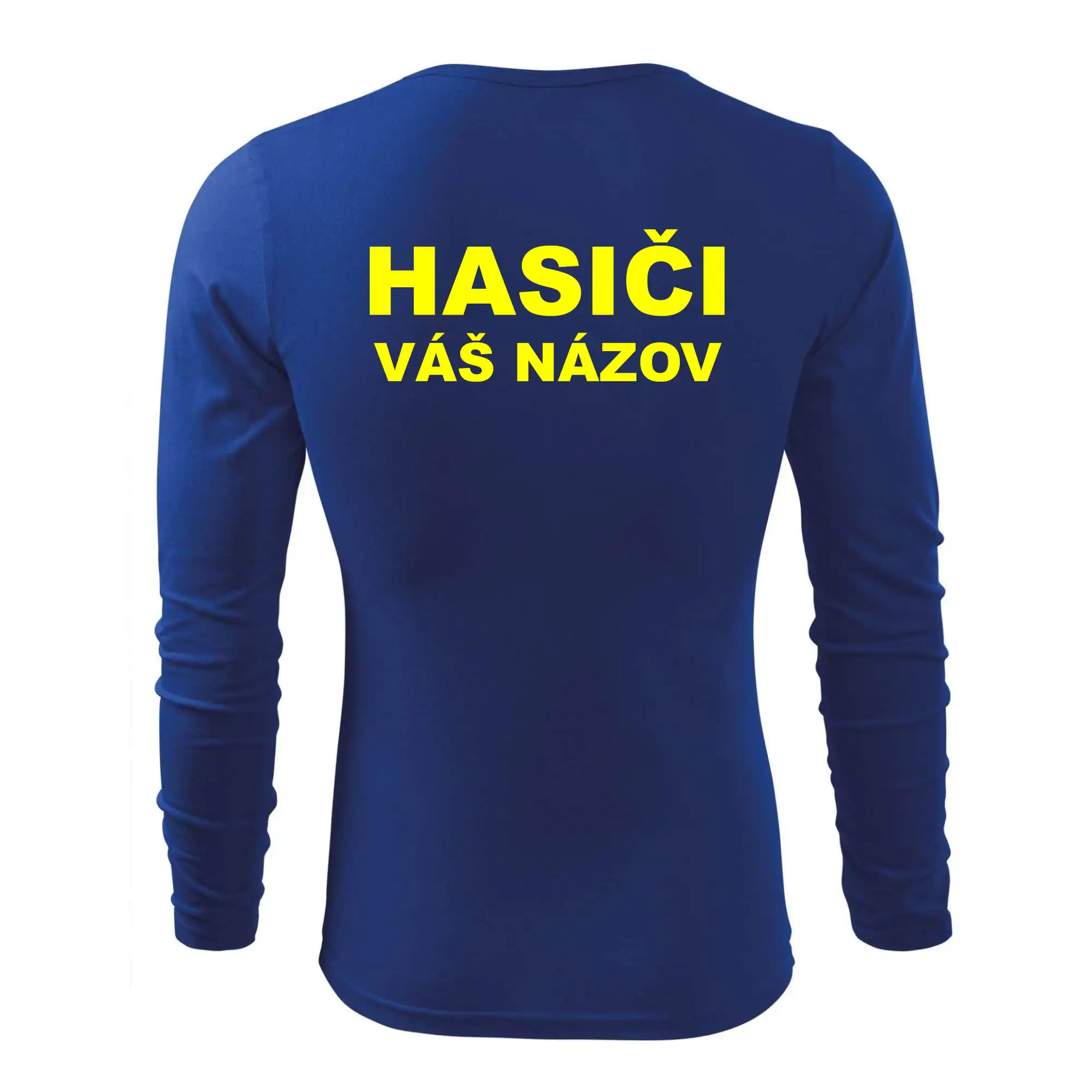 Hasiči - žltý nápis - váš názov zboru