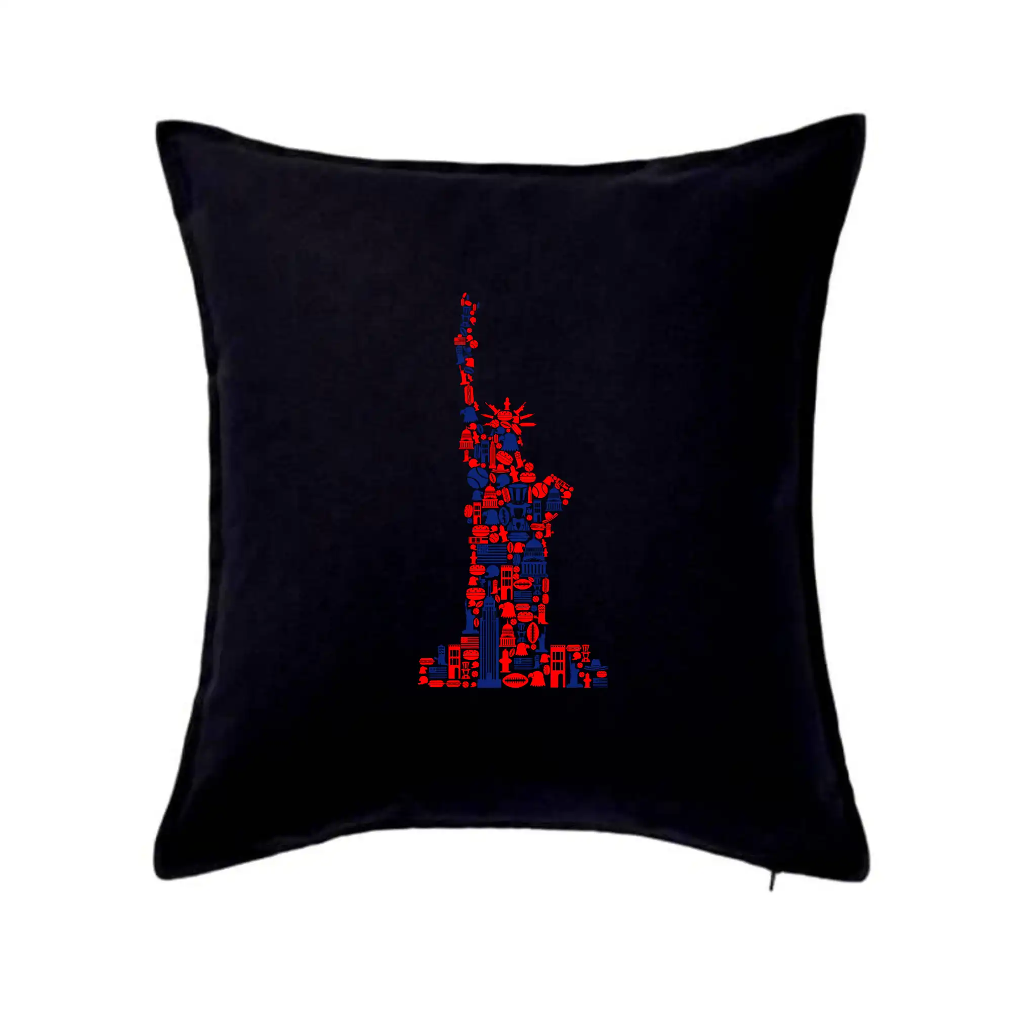 Tričká USA - Socha svobody - New york ikony - Vankúš 50x50