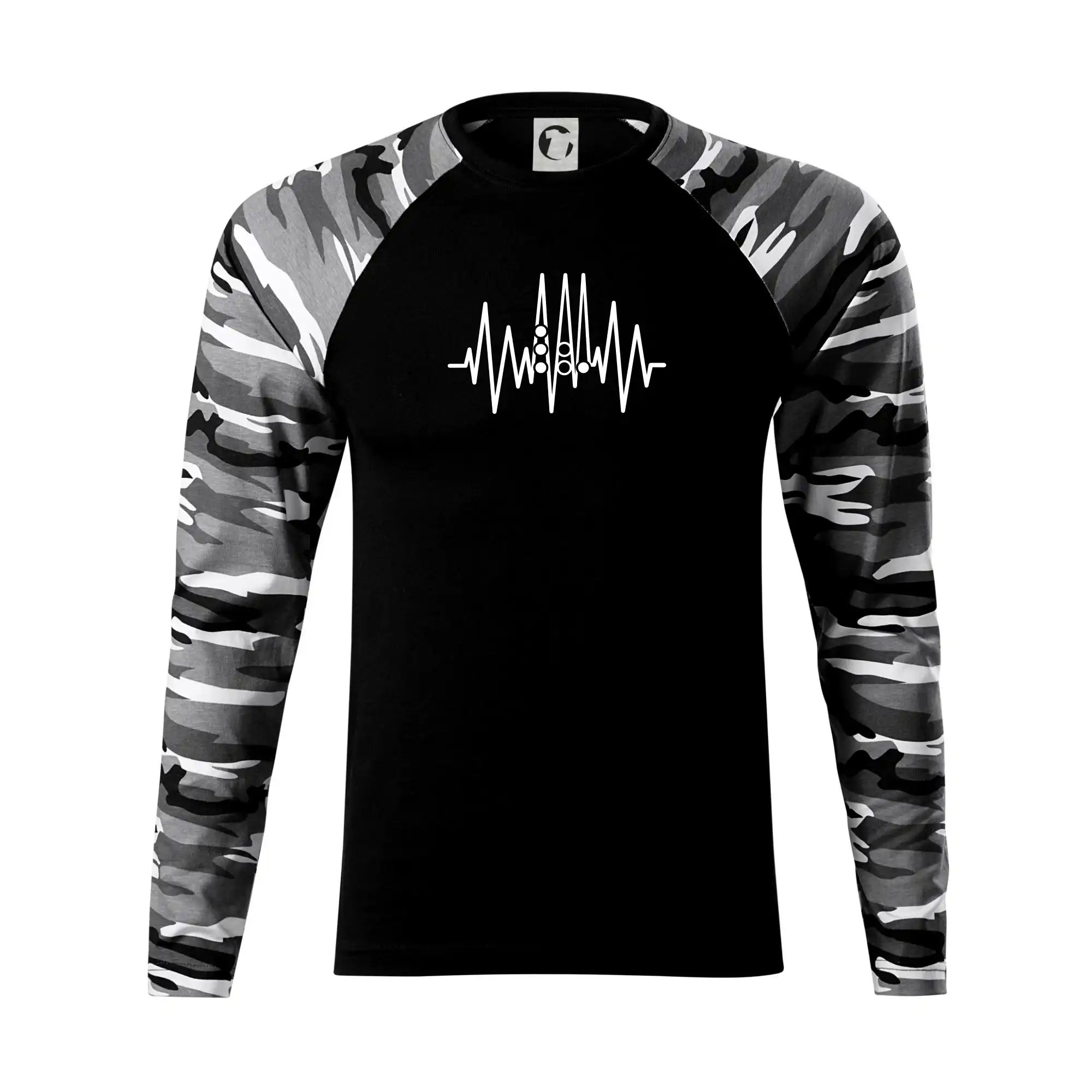 Tričká a mikiny so spoločenskými hrami  - Backgammon  EKG - Camouflage LS