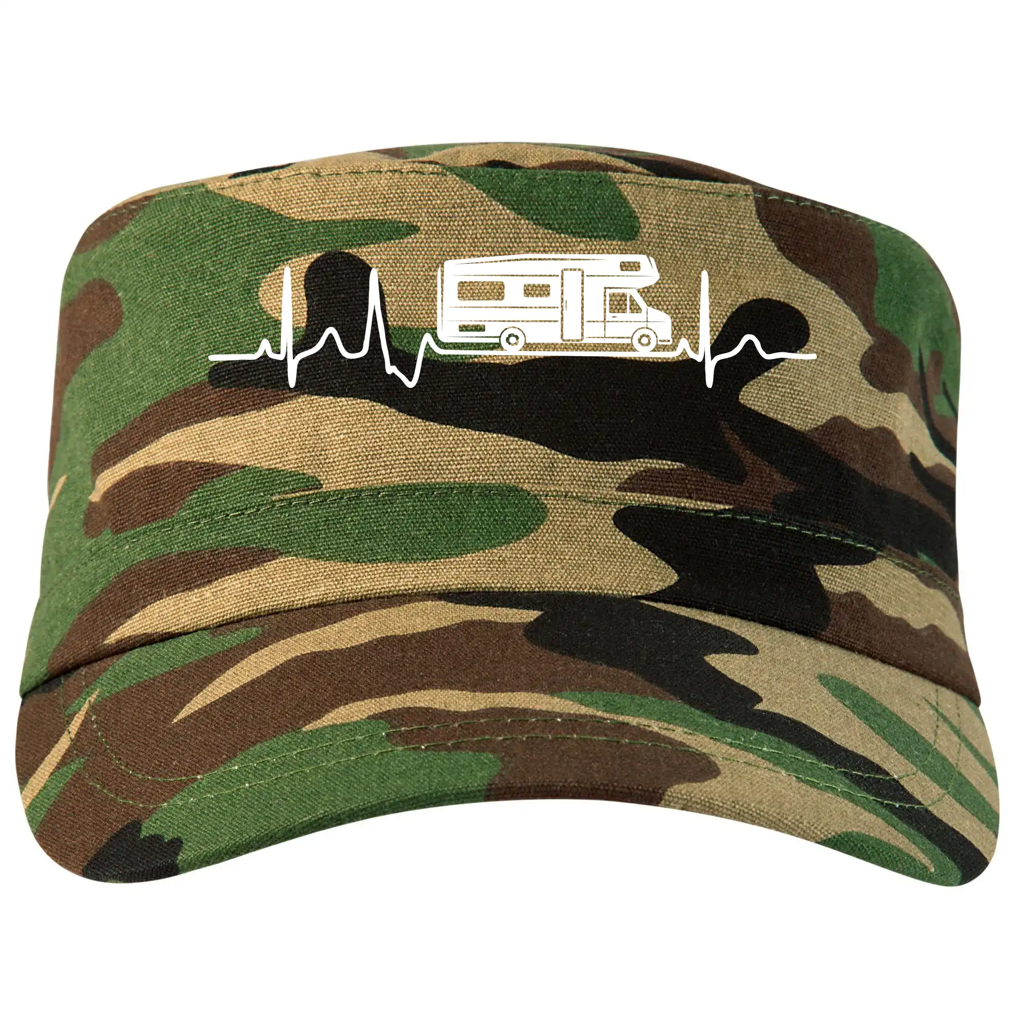Trička na kempovanie - EKG obytňák - Šiltovka CAMO