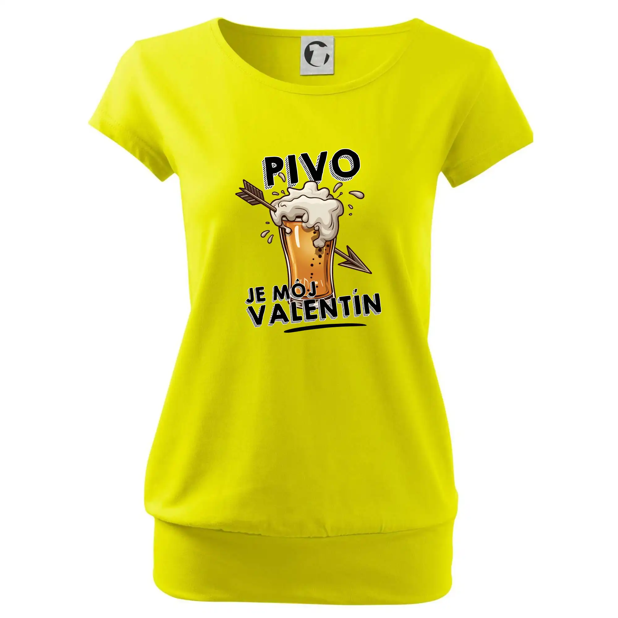 Tričká pre zamilovaných - Pivo je môj valentín - Voľné tričko city