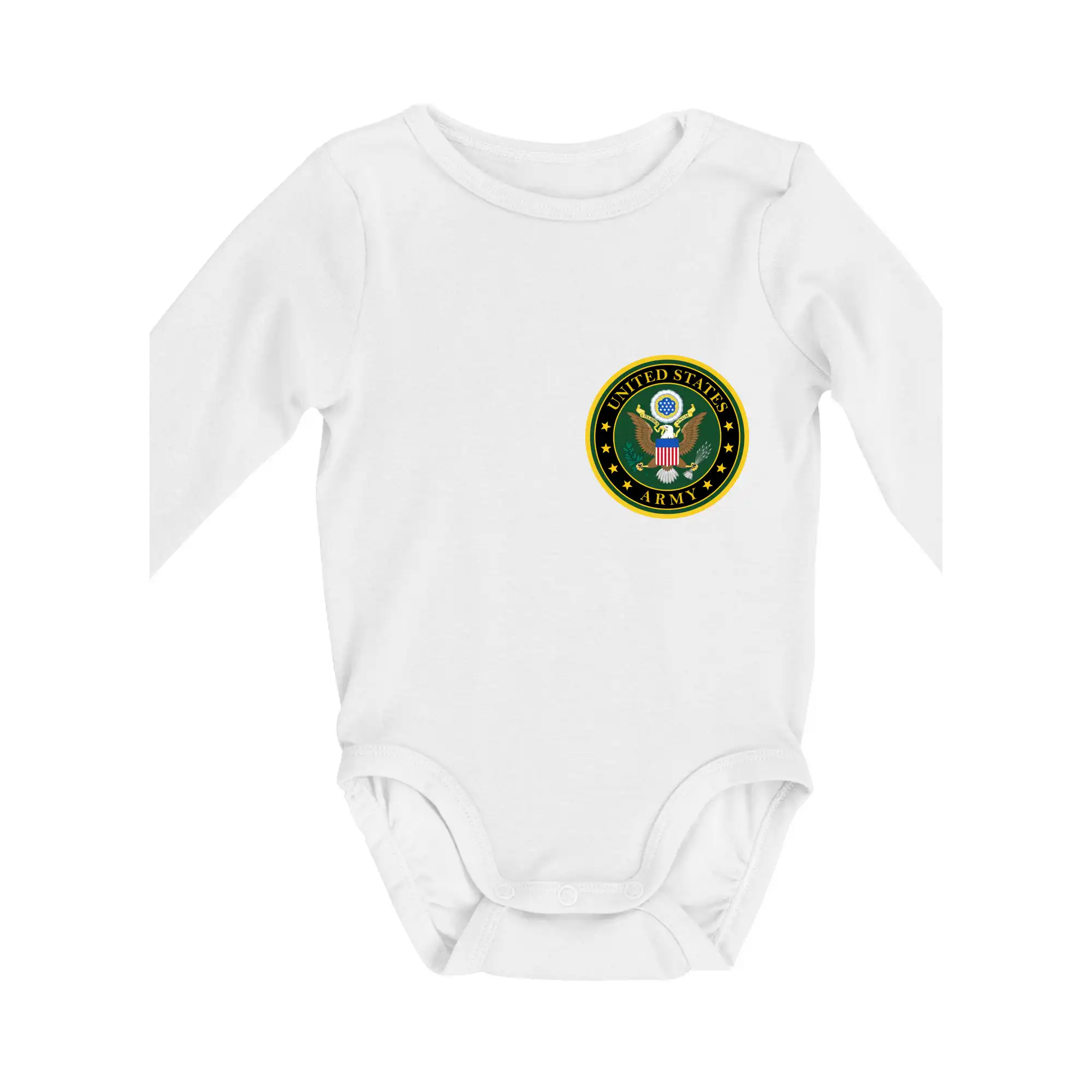 United States Army barevné - Body dojčenské s dlhým rukávom