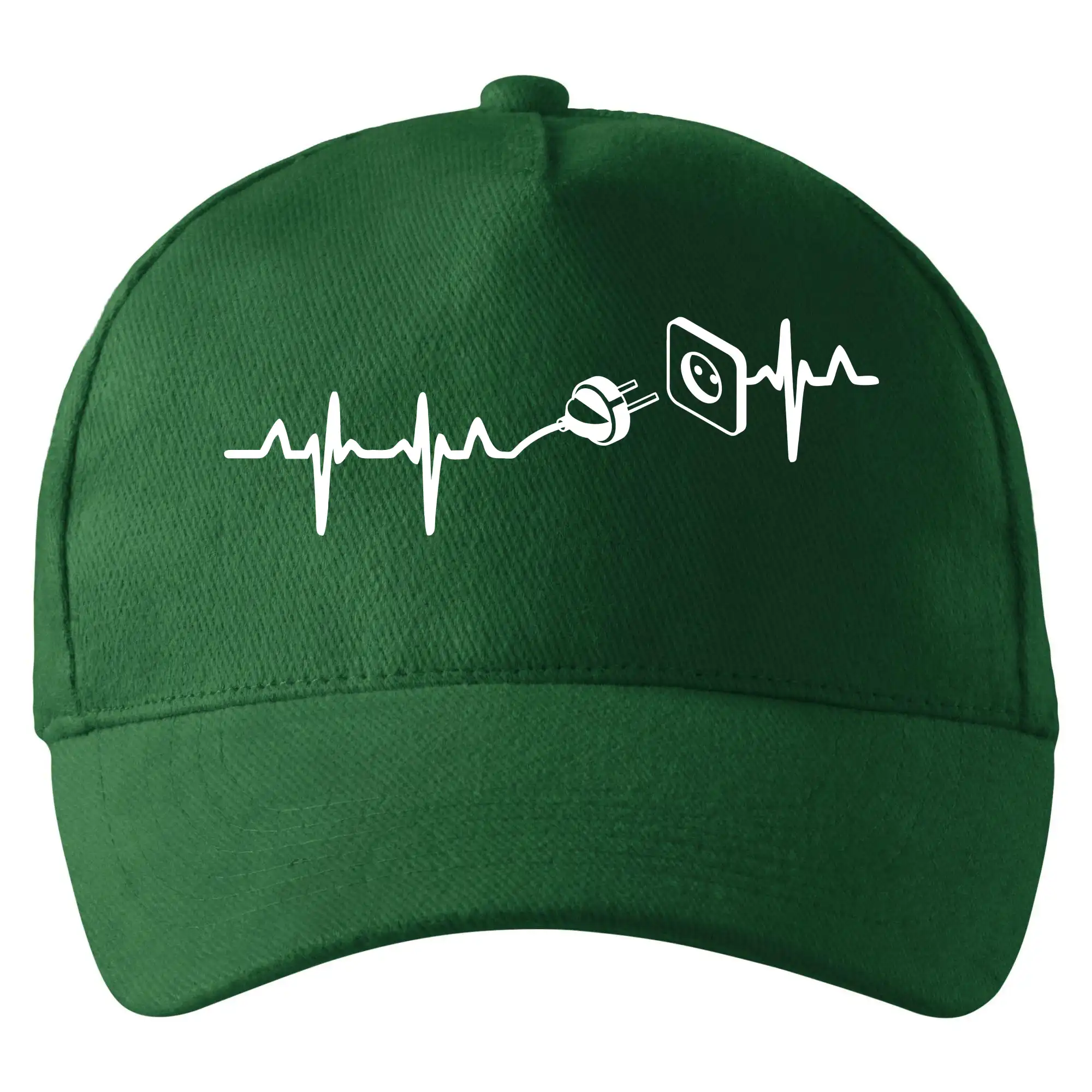 Vtipné tričká do práce - EKG elektrikár - Šiltovka so zahnutým šiltom a mosaznou sponou