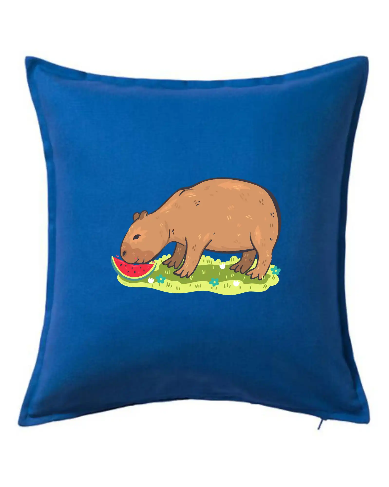 Tričká so zvieratami - Kapybara a melón - Vankúš 50x50
