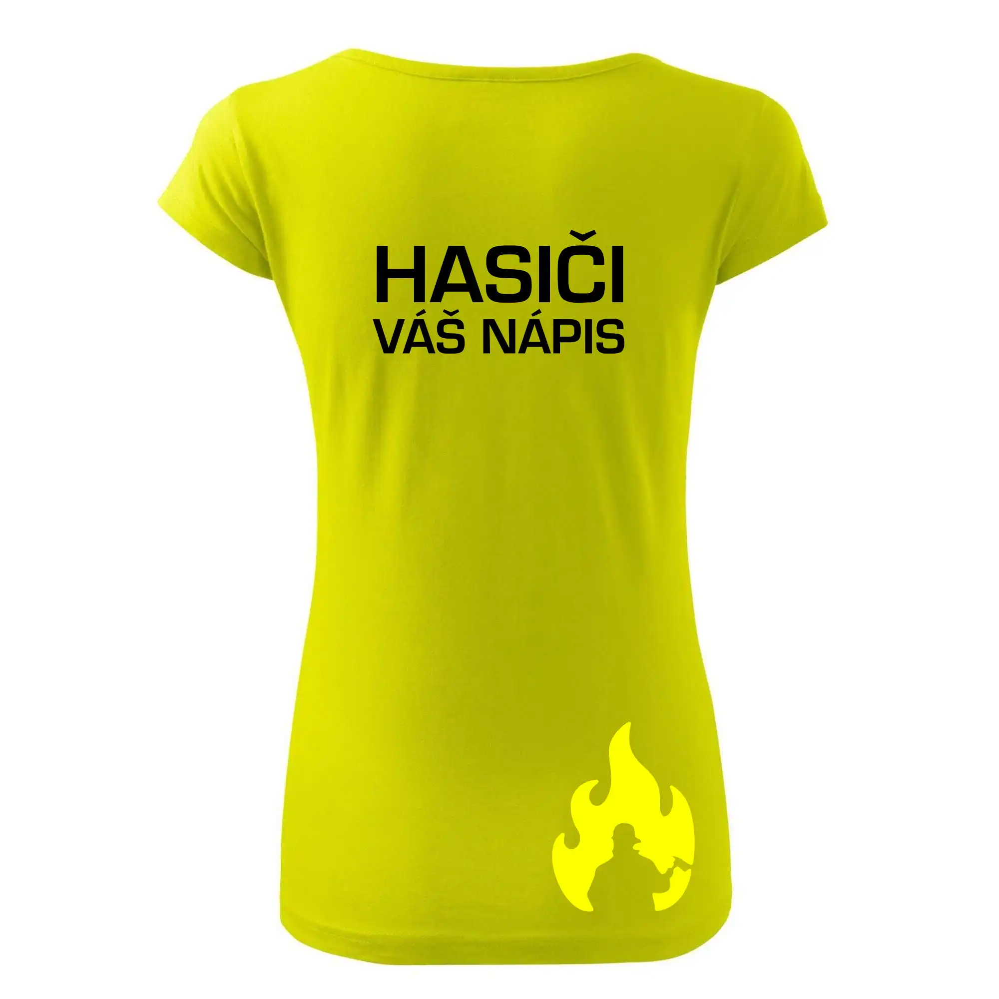 Hasič stojaci - nápis hasiči - Veľký nápis na chrbte