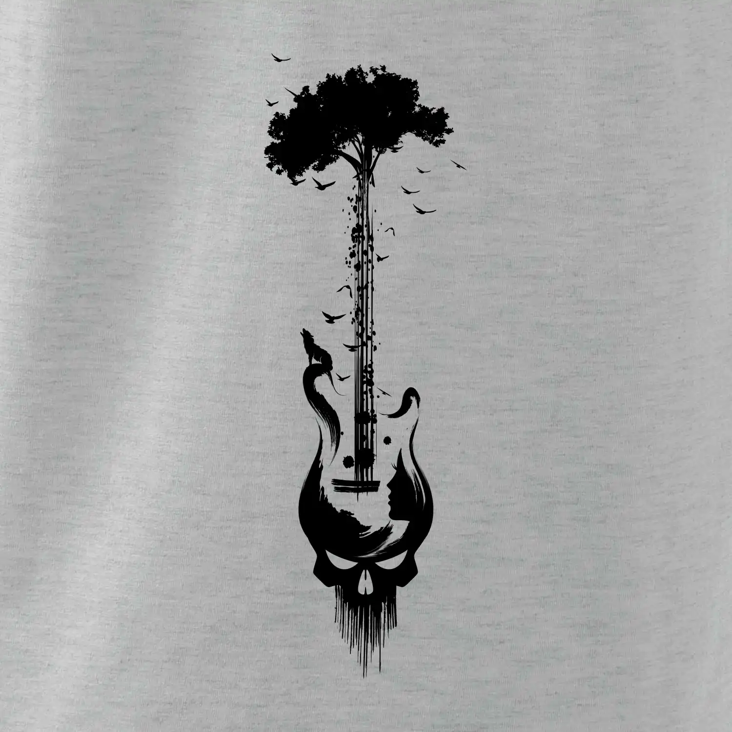 Kytara strom a lebka