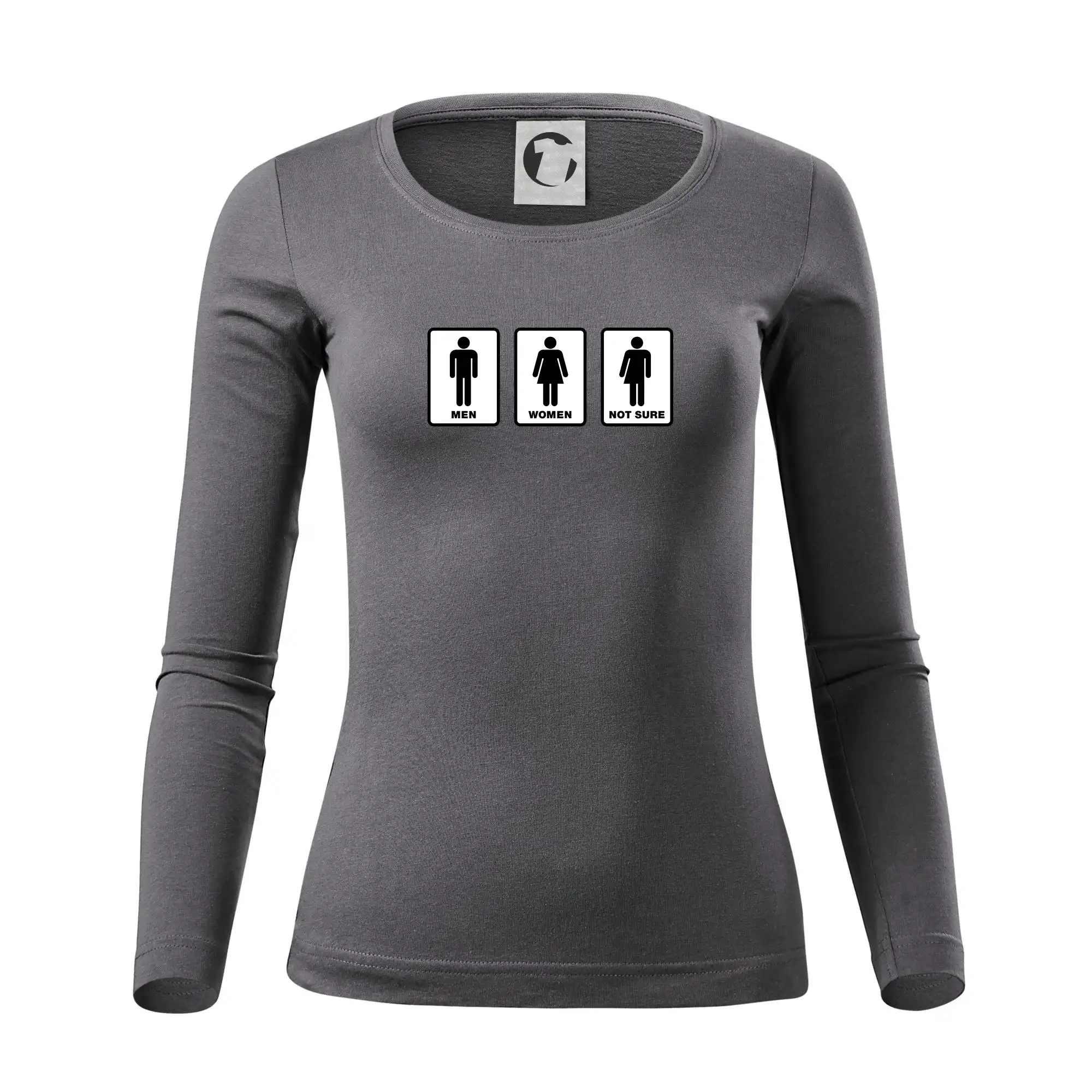 Tričká na párty - Men, woman, not sure (Hana-creative) - Dámske tričko FIT-T LS - zužené