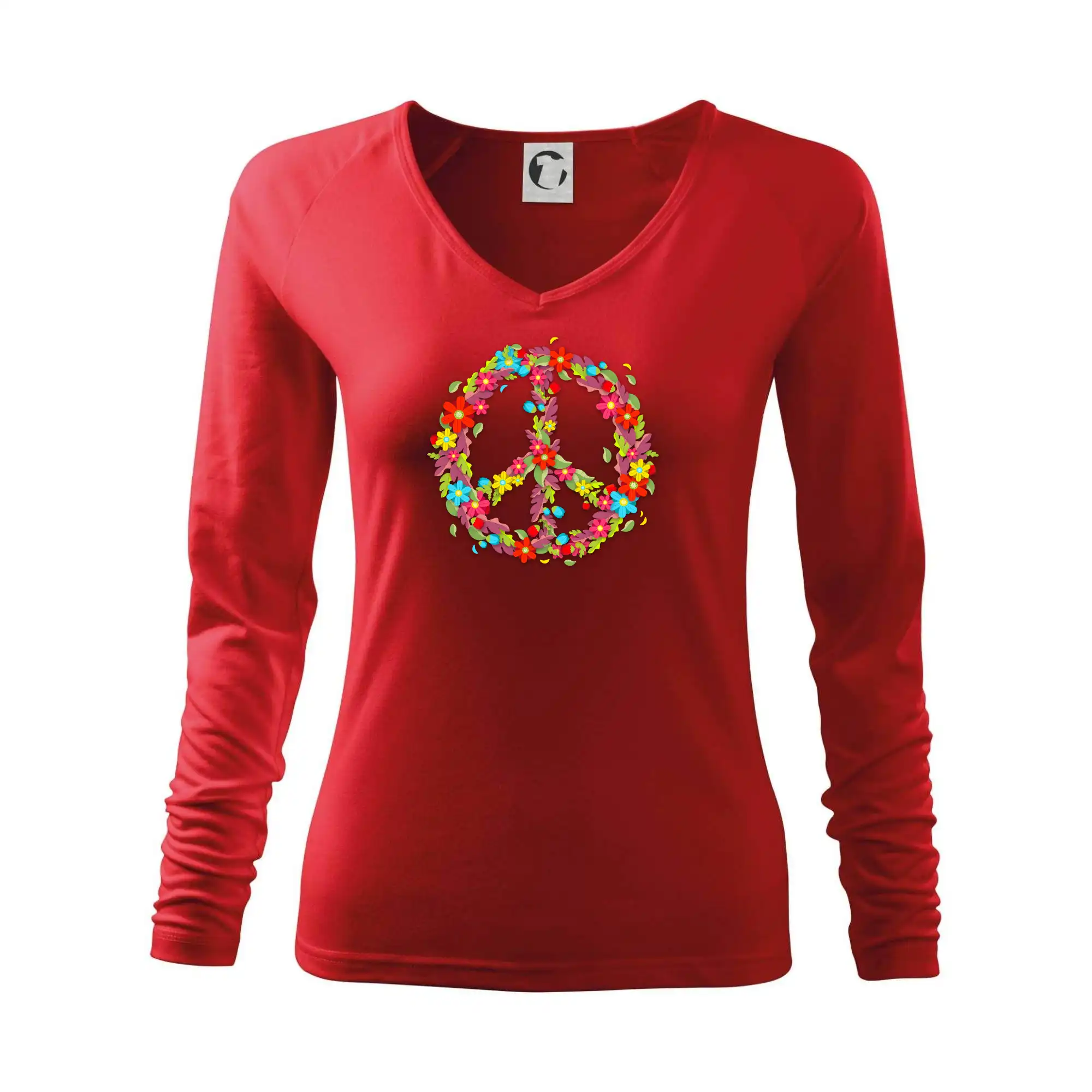 Peace symbol červené květiny