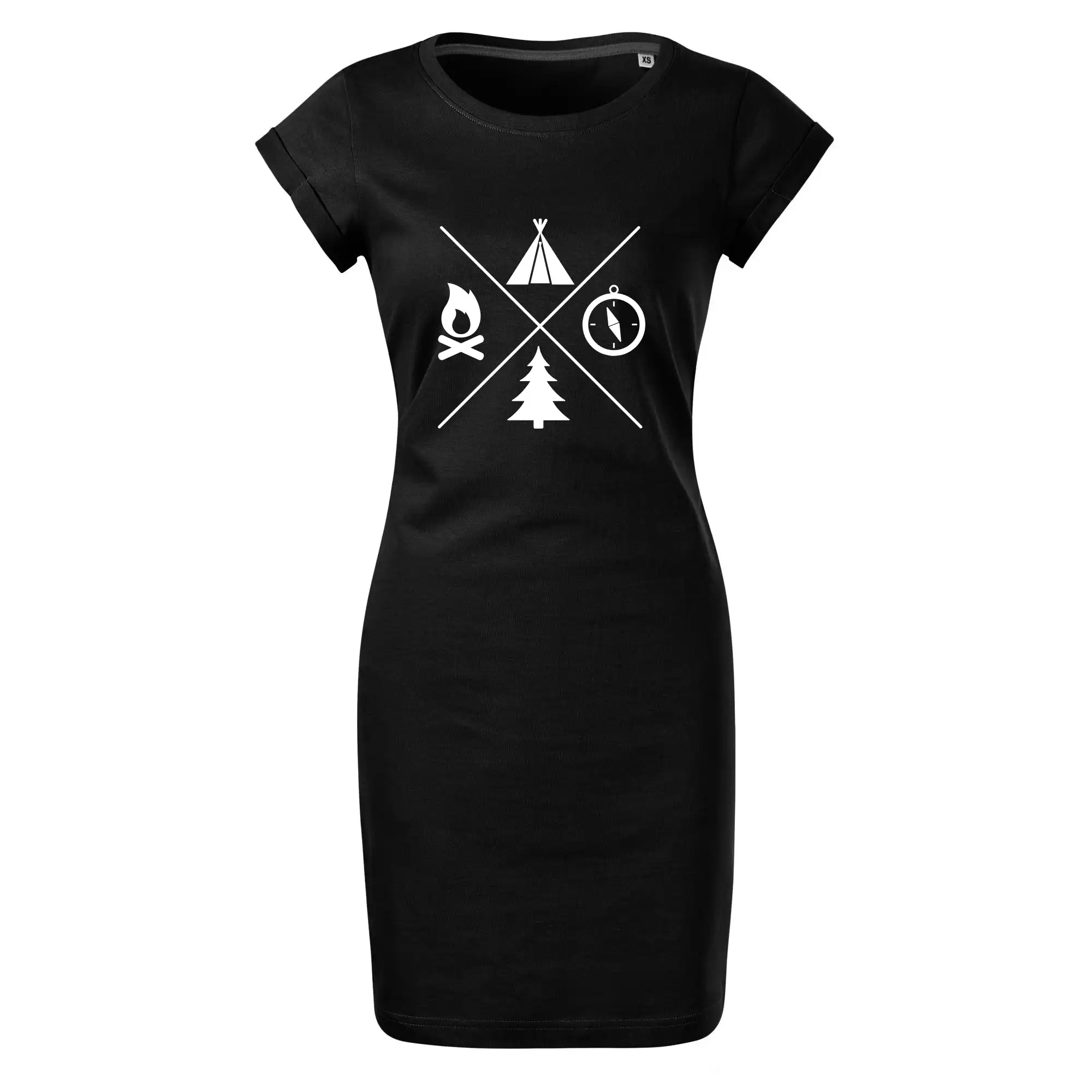 Trička na kempovanie - Kempovanie štvorka - Tričko Šaty FREEDOM