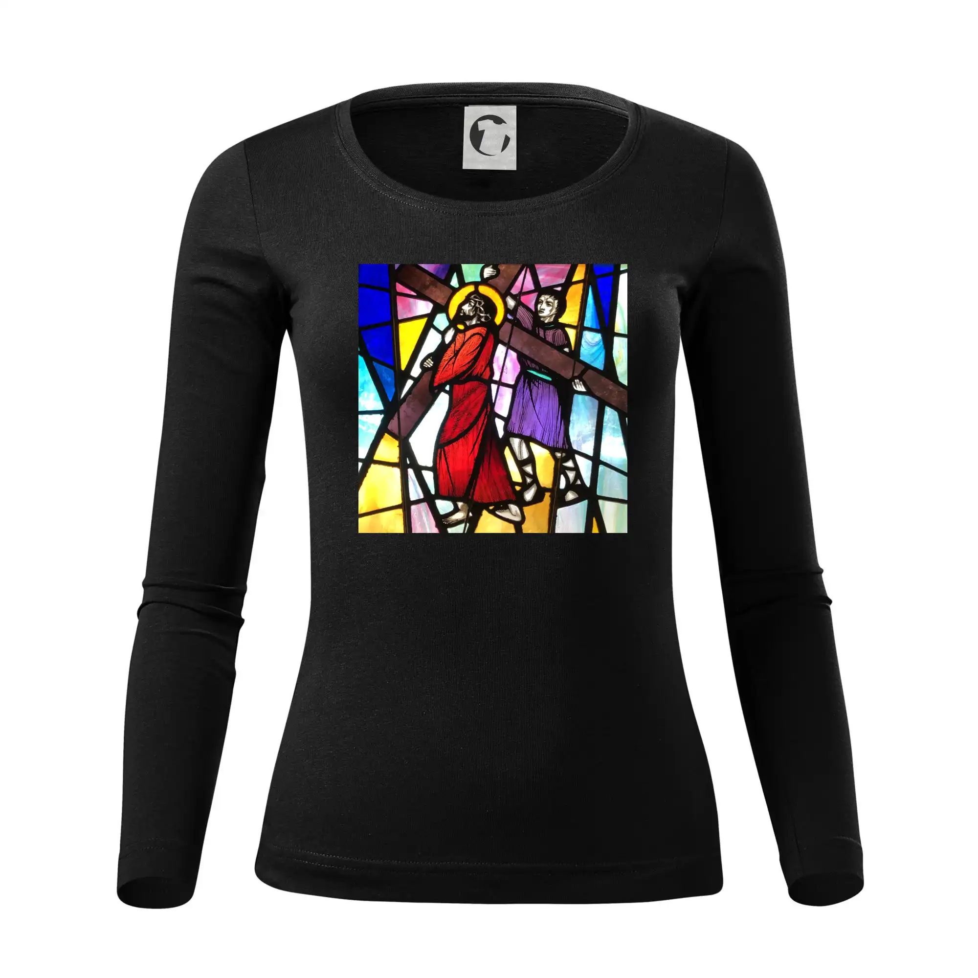 Vitráž - Ježíš a kříž