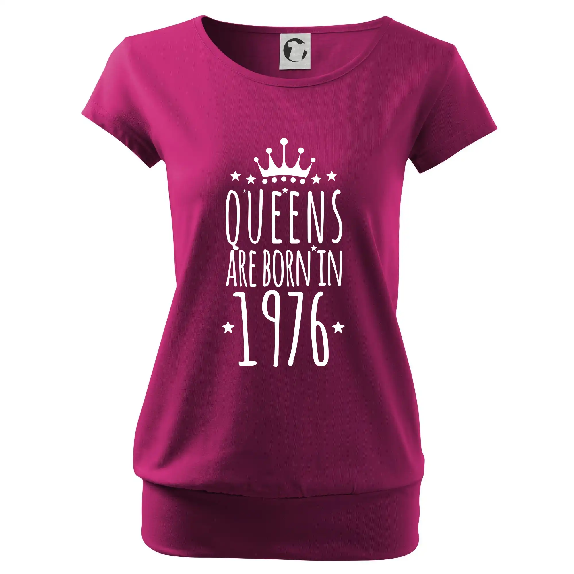 Trička s ročníkom 1976 - Queens are born in 1976 - Voľné tričko city