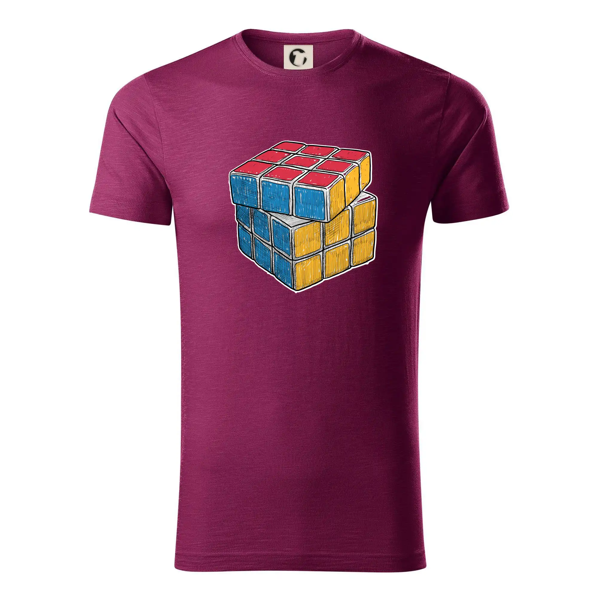 Grafické tričká - Rubikova kocka kreslená - Tričko z organickej bavlny