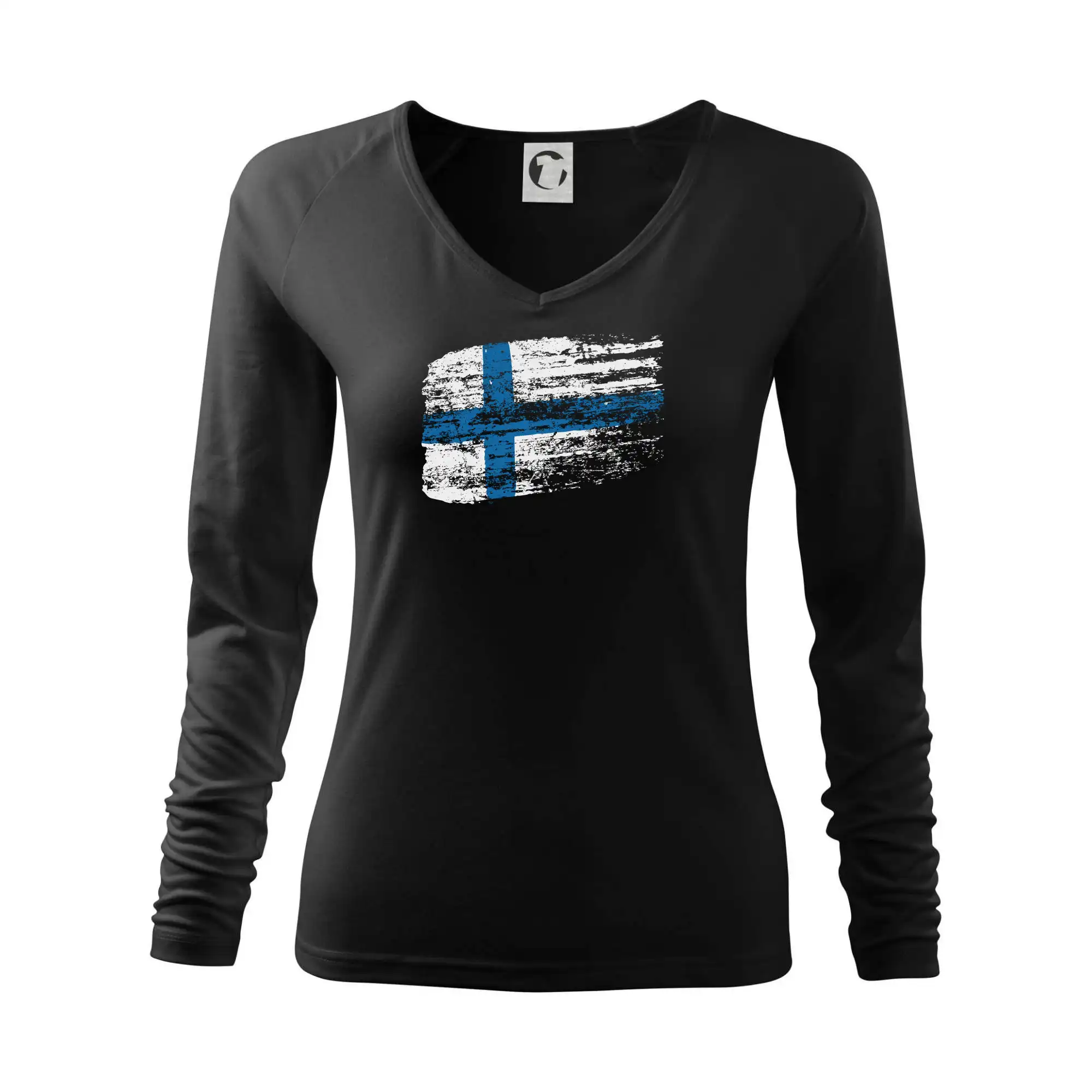 Motívy štátnych vlajok - Fínsko vlajka - Tričko dámske Elegance