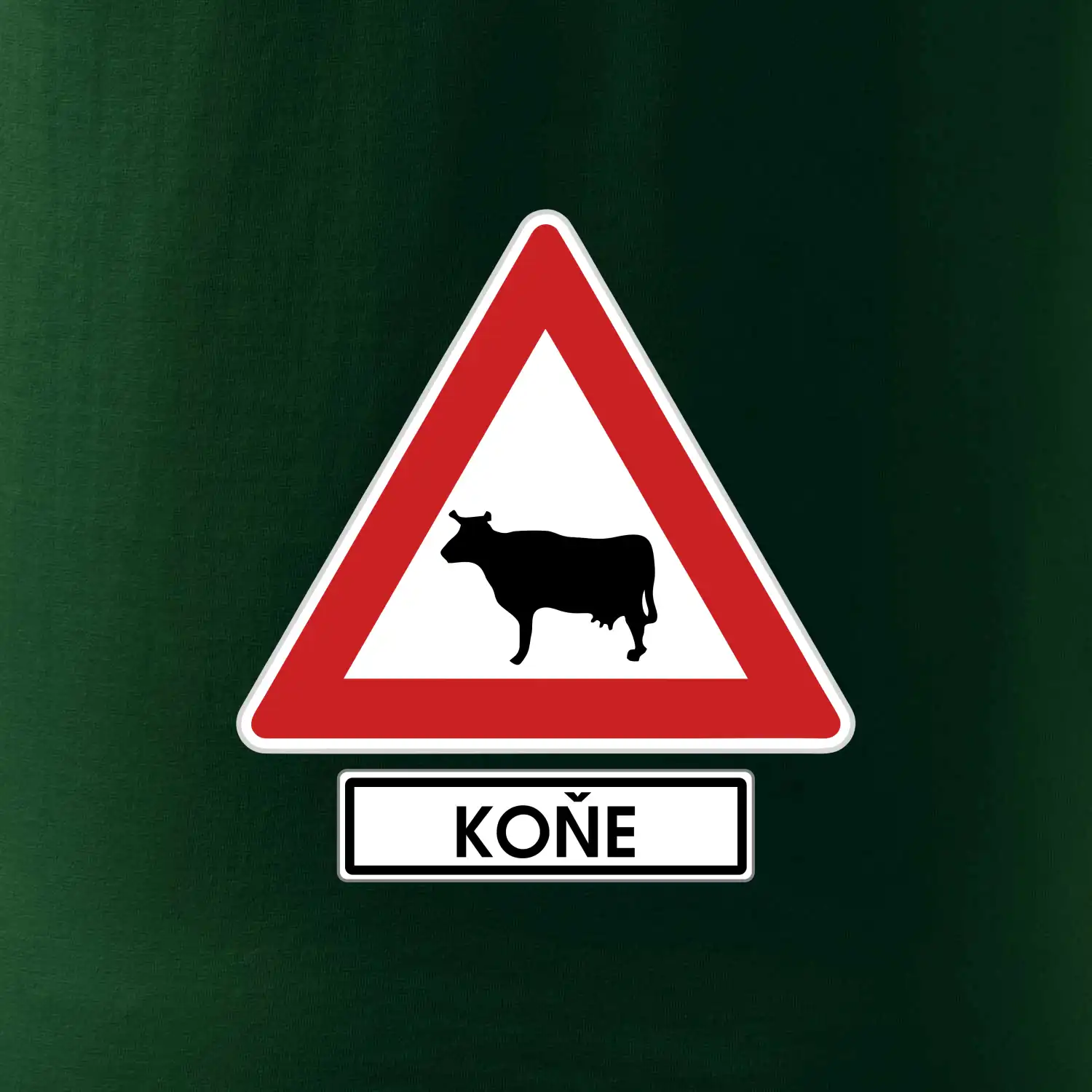 Dopravní značka - Pozor koně / kráva