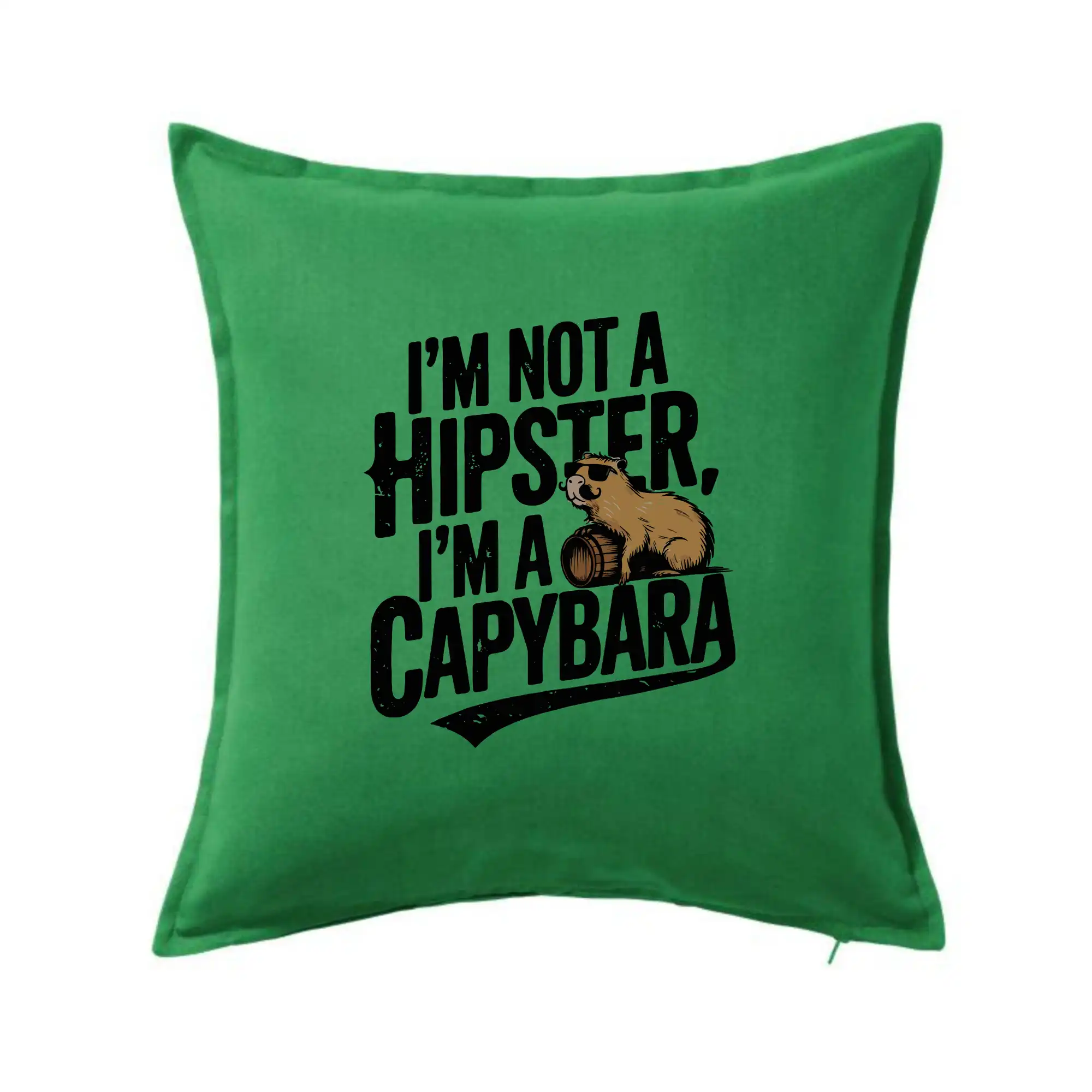 Tričká so zvieratami - I'm not a hipster, I'm a capybara - Vankúš 50x50