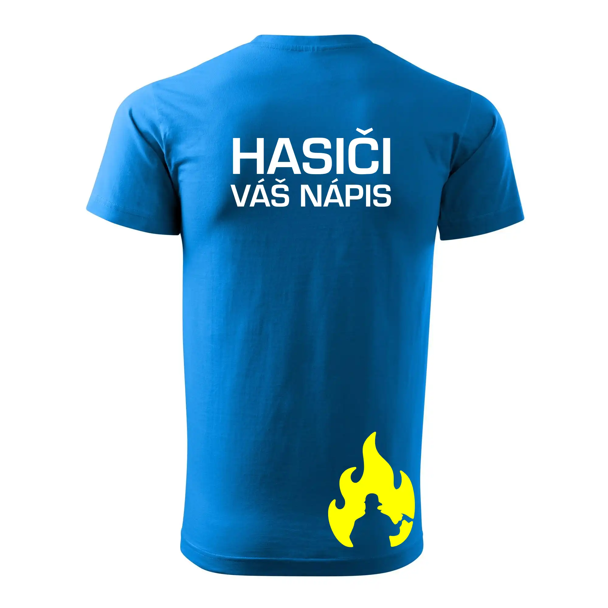Hasič stojaci - nápis hasiči - Veľký nápis na chrbte