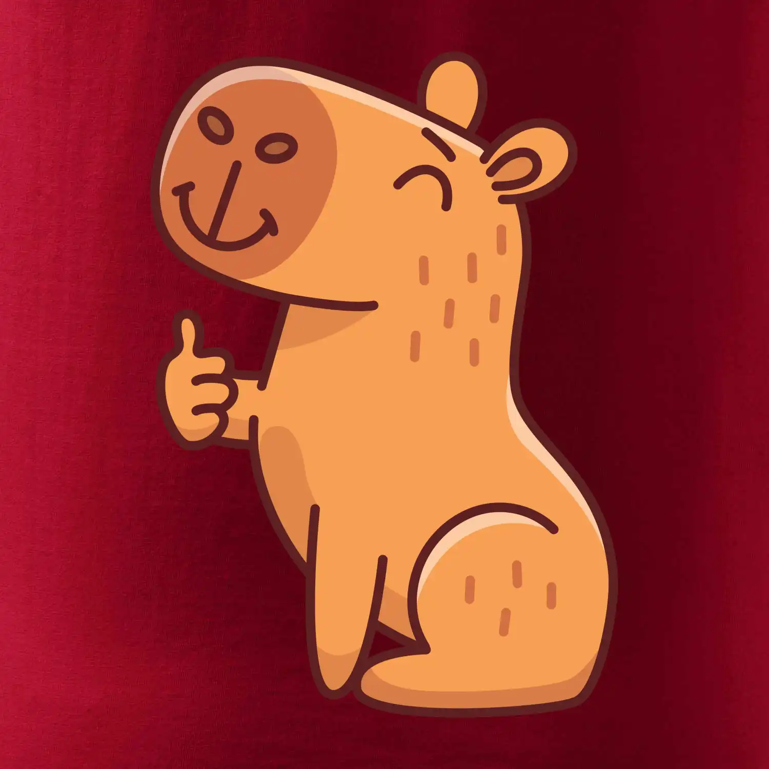 Kapybara s palcem nahoru