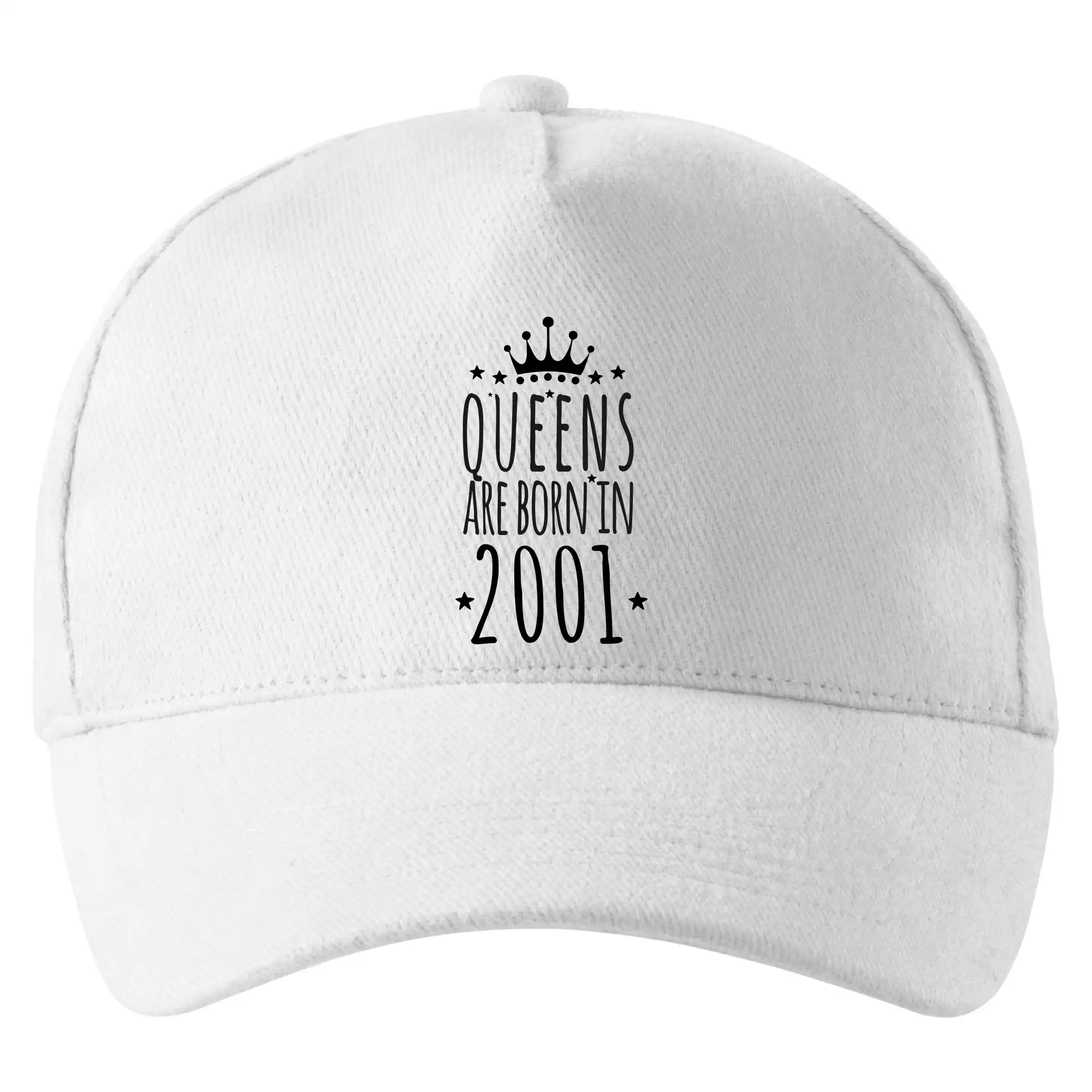 Trička s ročníkom 2001 - Queens are born in 2001 - Šiltovka so zahnutým šiltom a mosaznou sponou
