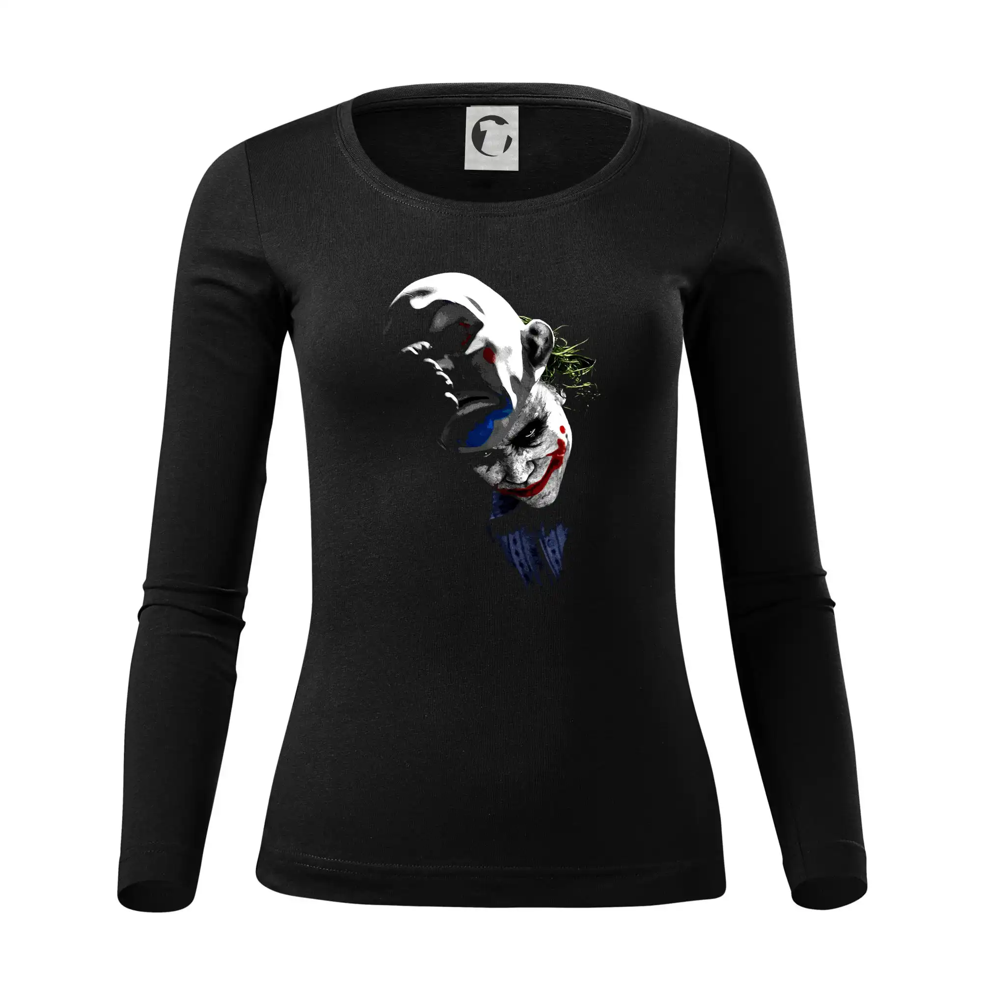 Grafické tričká - Joker - hlava - Dámske tričko FIT-T LS - zužené
