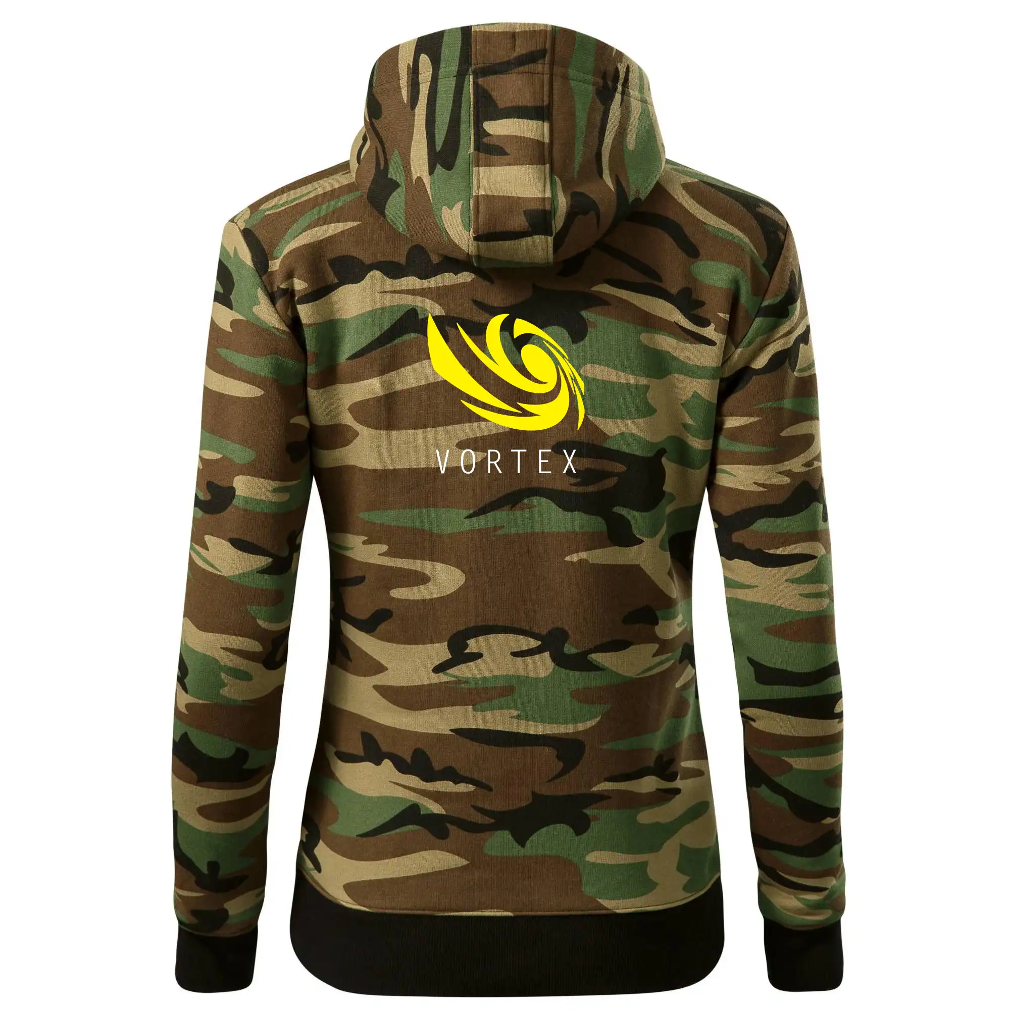 Tričká, mikiny a šiltovky pre Youtubery - Vortex logo farebné - Mikina dámska trendy zipper s kapucňou